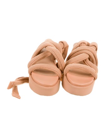 Issey Miyake Leather Espadrilles