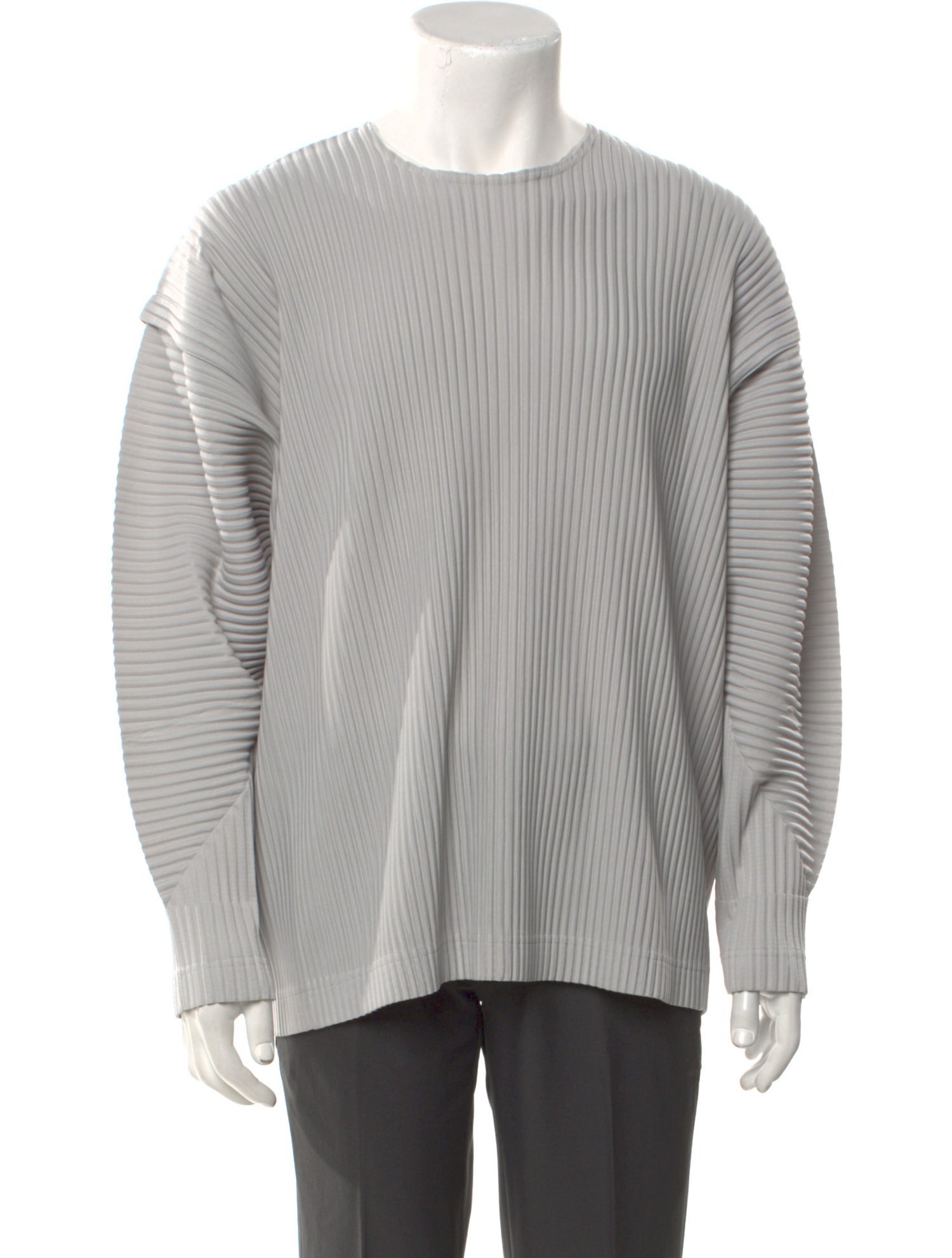 Issey Miyake Crew Neck Long Sleeve T-Shirt