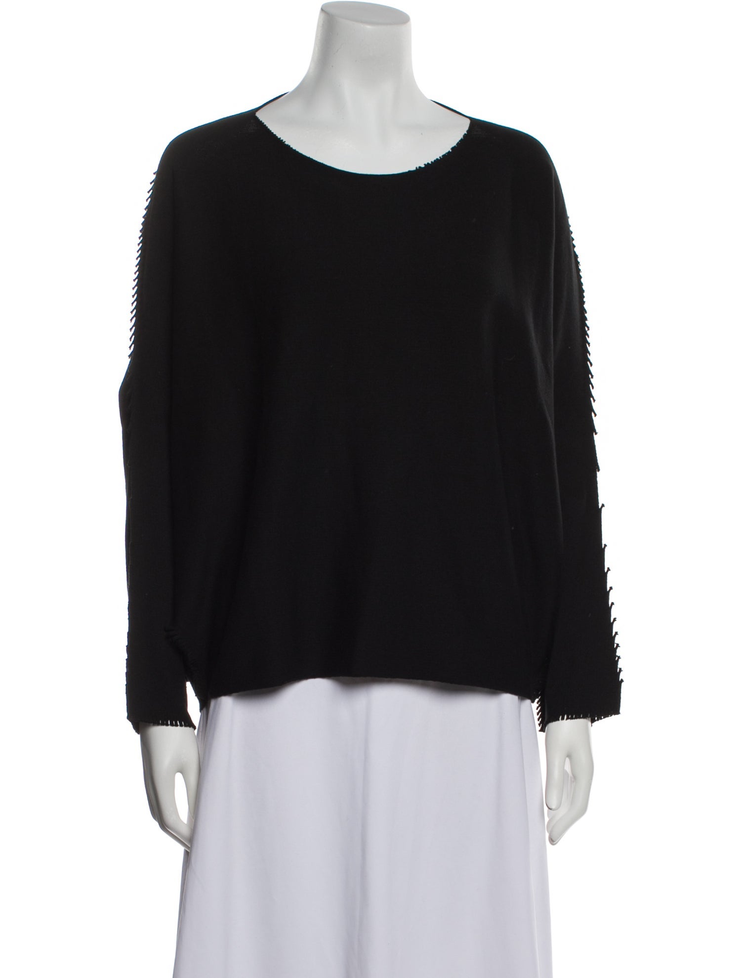 Issey Miyake Scoop Neck Long Sleeve Sweatshirt