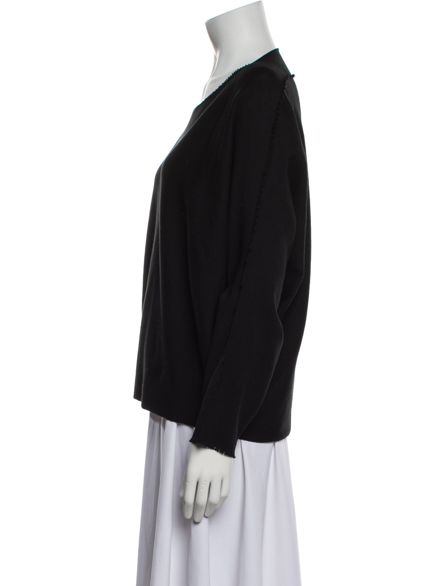 Issey Miyake Scoop Neck Long Sleeve Sweatshirt