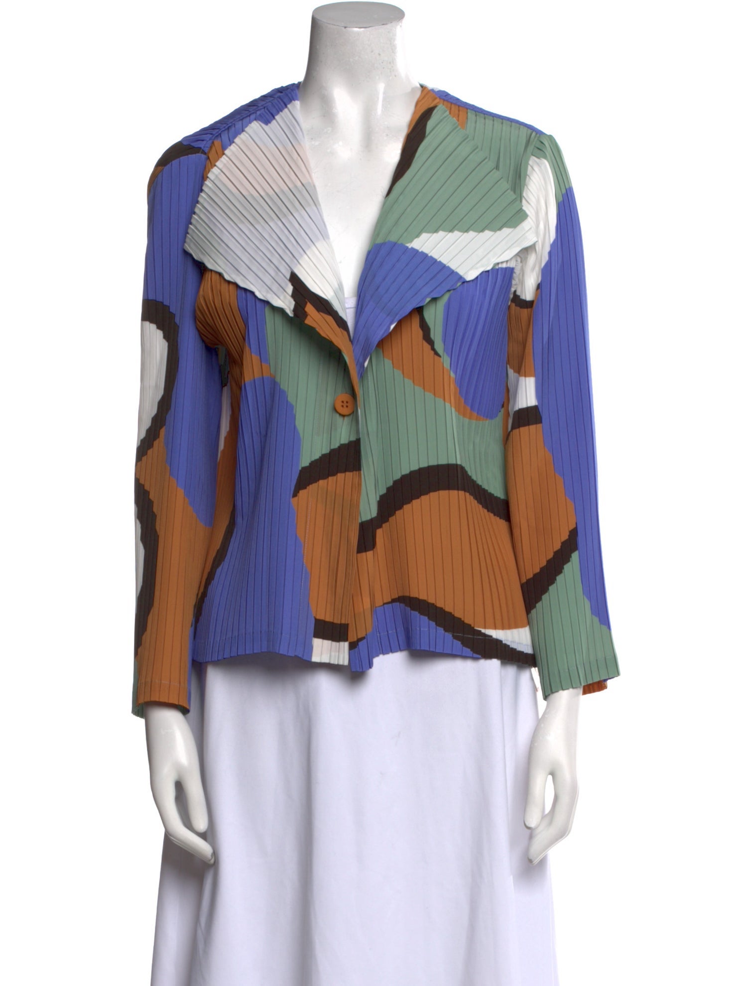 Issey Miyake 2020 Printed Blouse w/ Tags