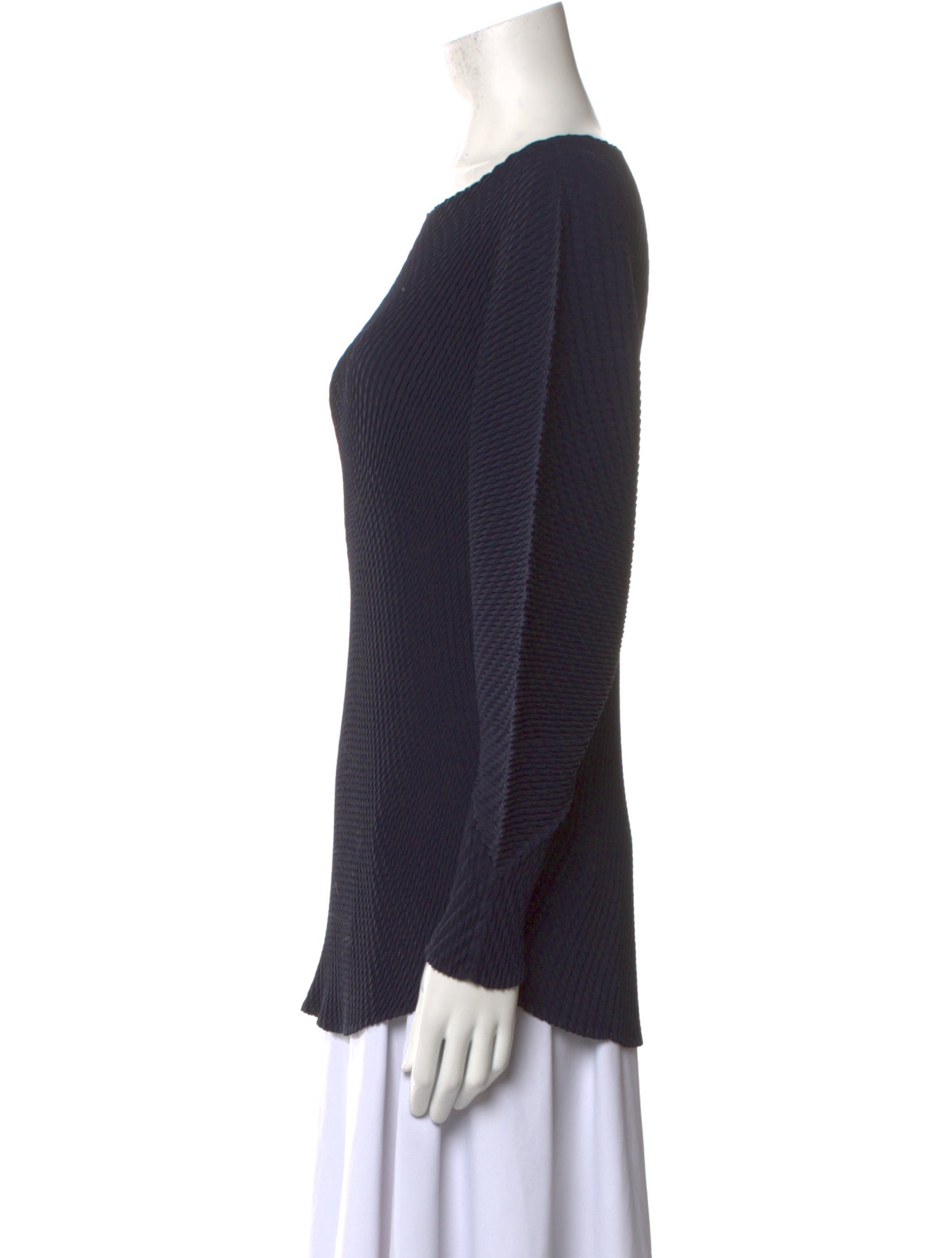 Issey Miyake Bateau Neckline Long Sleeve Sweatshirt