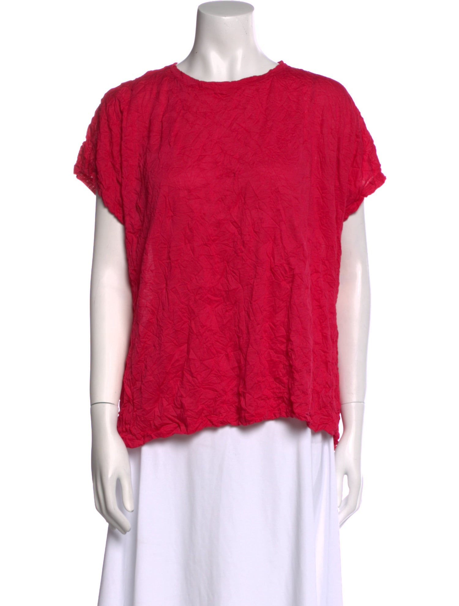 Issey Miyake Crew Neck Short Sleeve T-Shirt