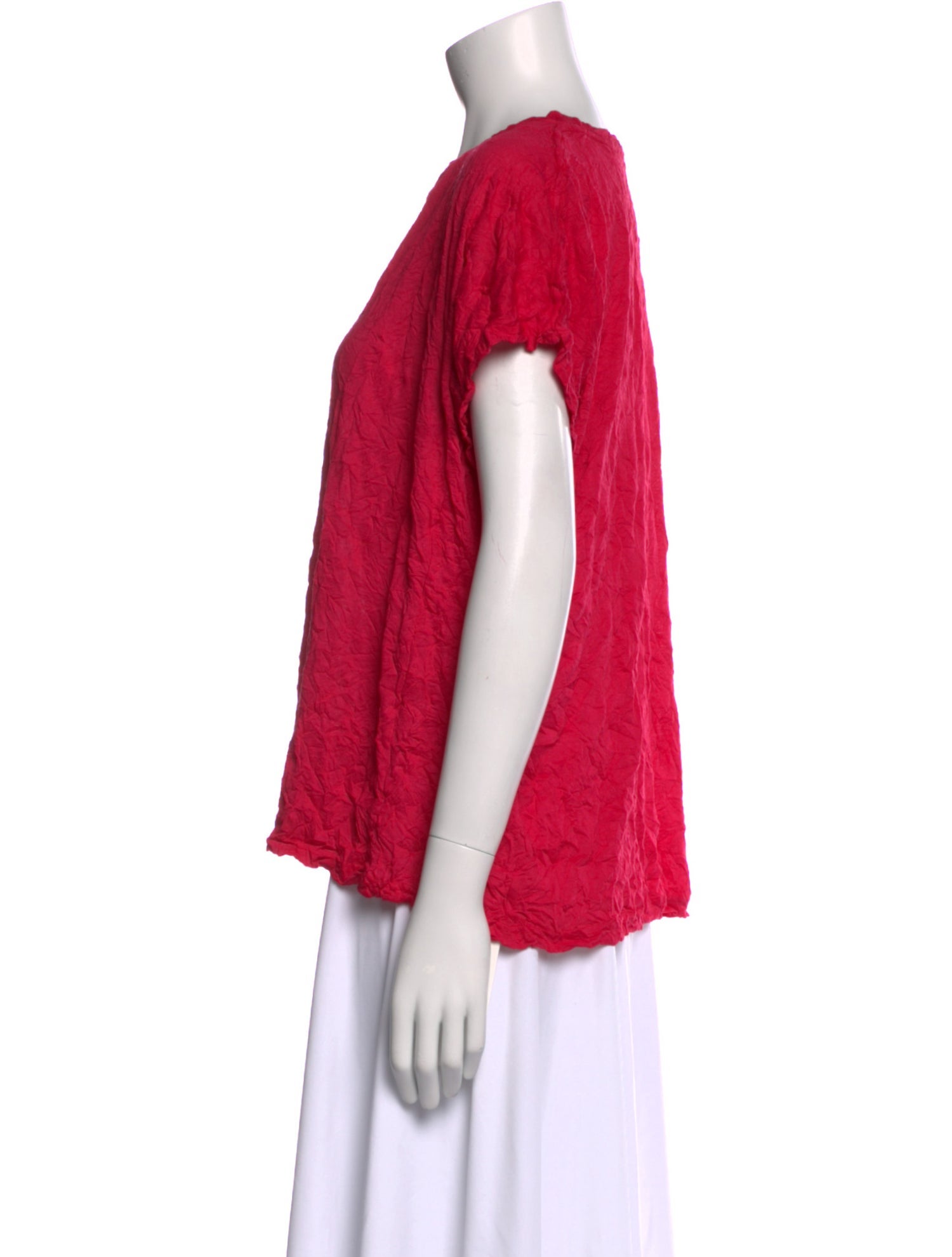 Issey Miyake Crew Neck Short Sleeve T-Shirt