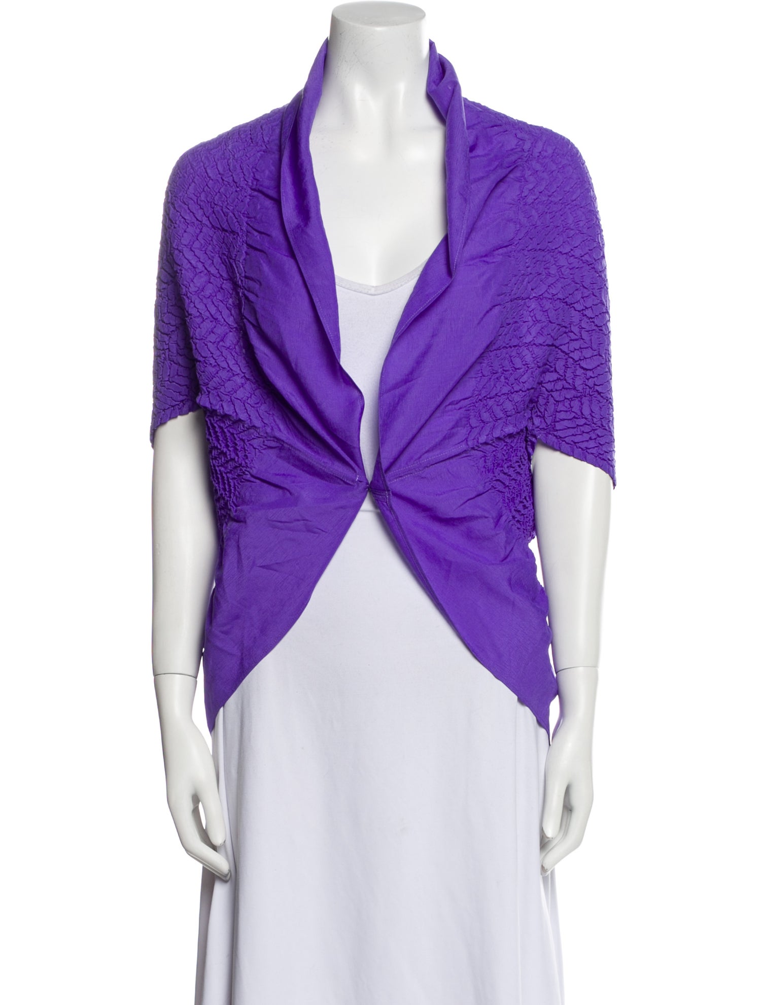 Issey Miyake V-Neck Short Sleeve Bodysuit