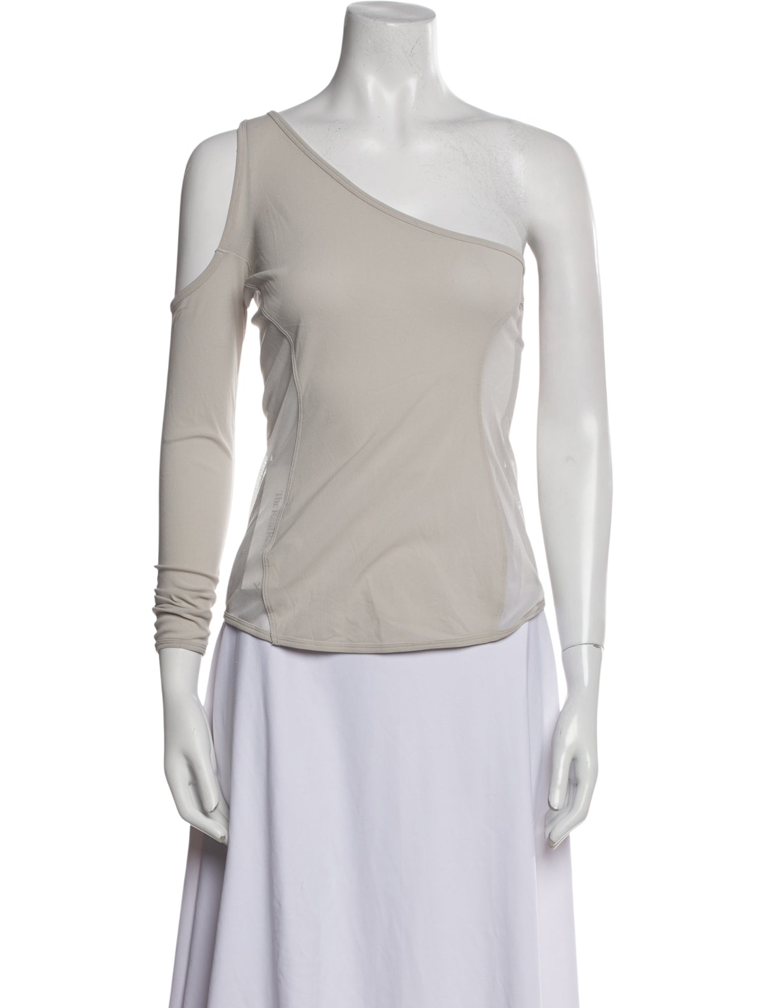 Issey Miyake One-Shoulder Short Sleeve Top