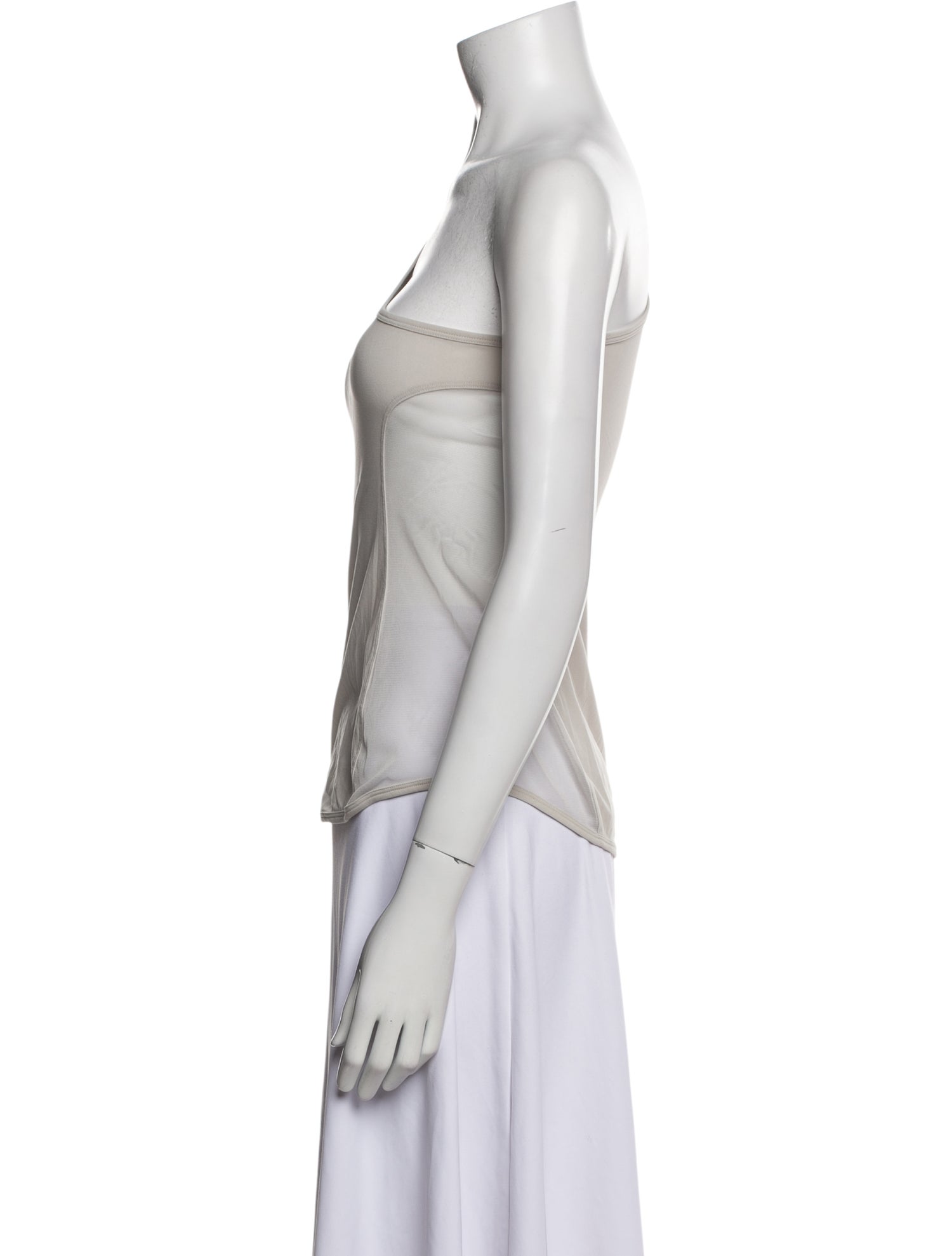 Issey Miyake One-Shoulder Short Sleeve Top