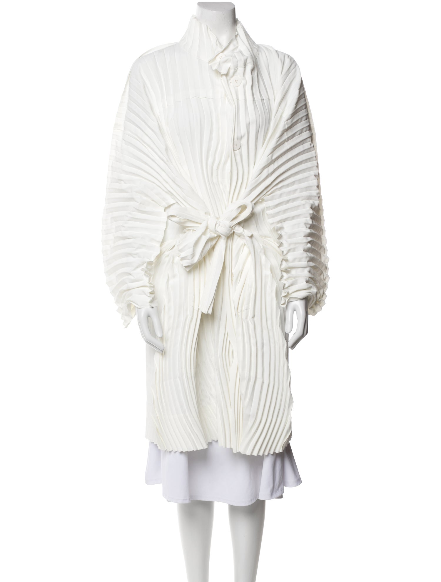 Issey Miyake Striped Long Sleeve Tunic
