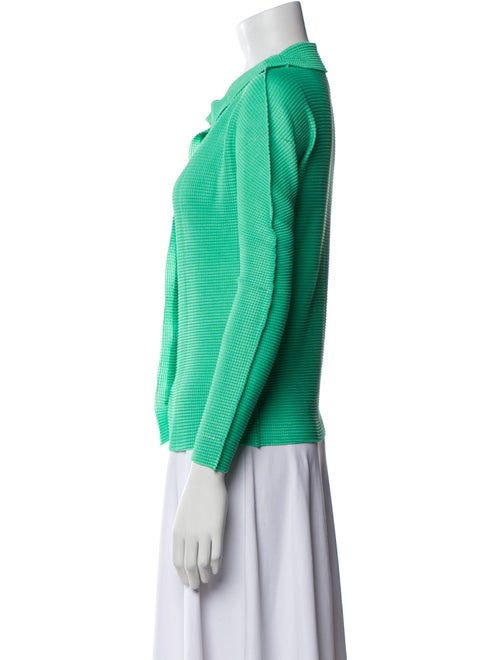 Issey Miyake Me Long Sleeve Button-Up Top