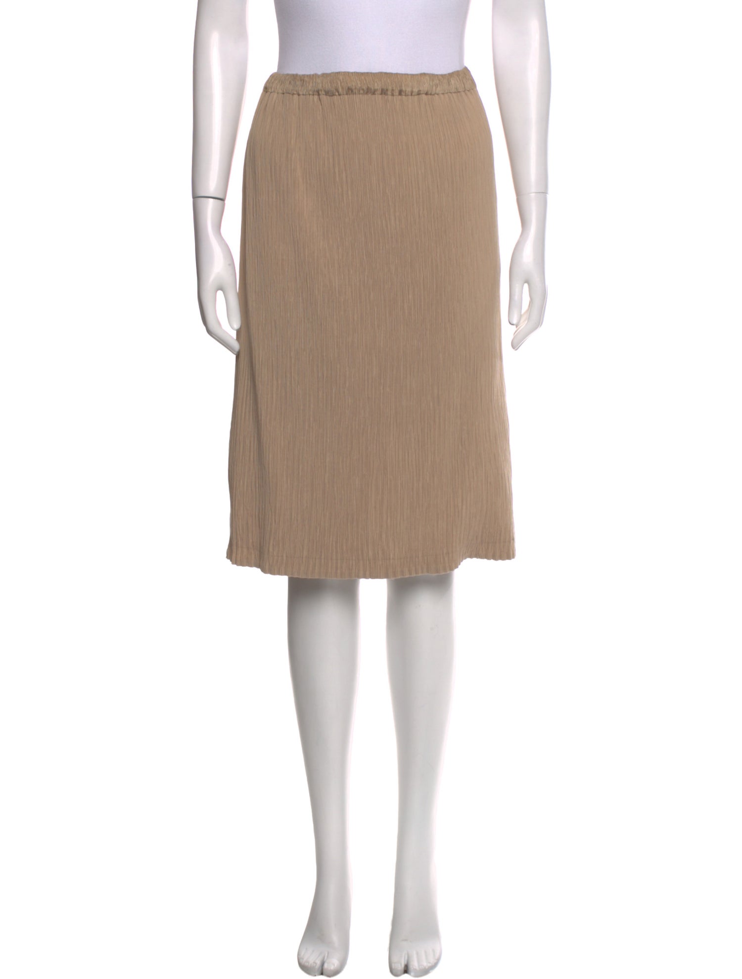 Issey Miyake Pleated Accents Knee-Length Skirt