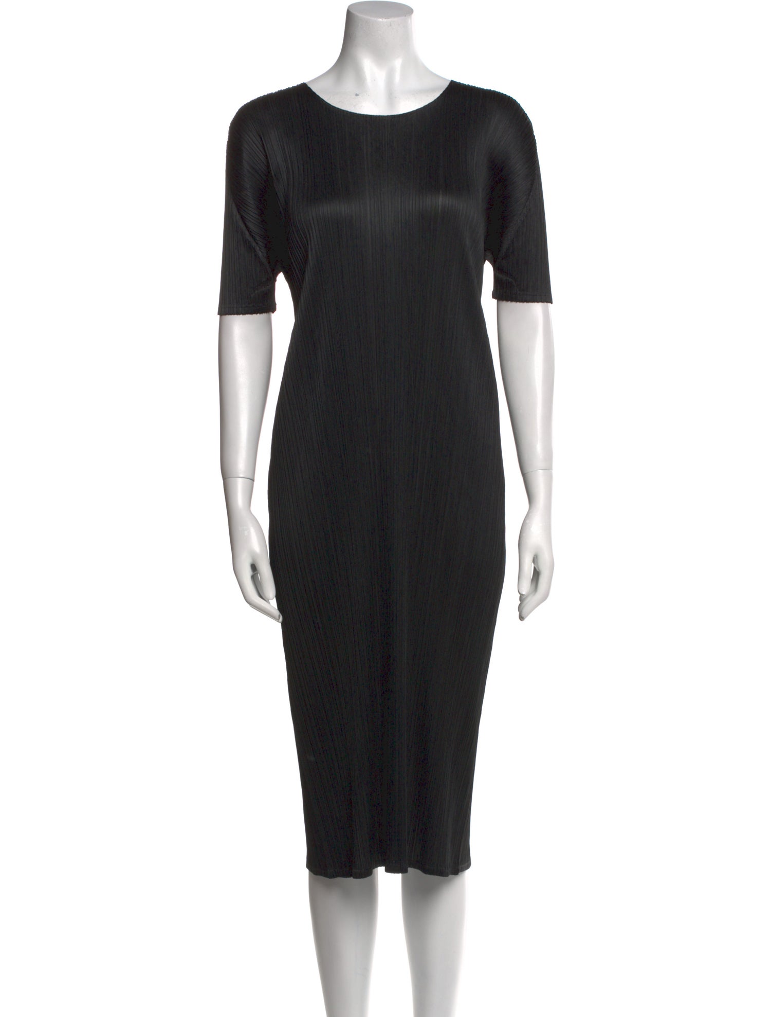 Issey Miyake Scoop Neck Midi Length Dress