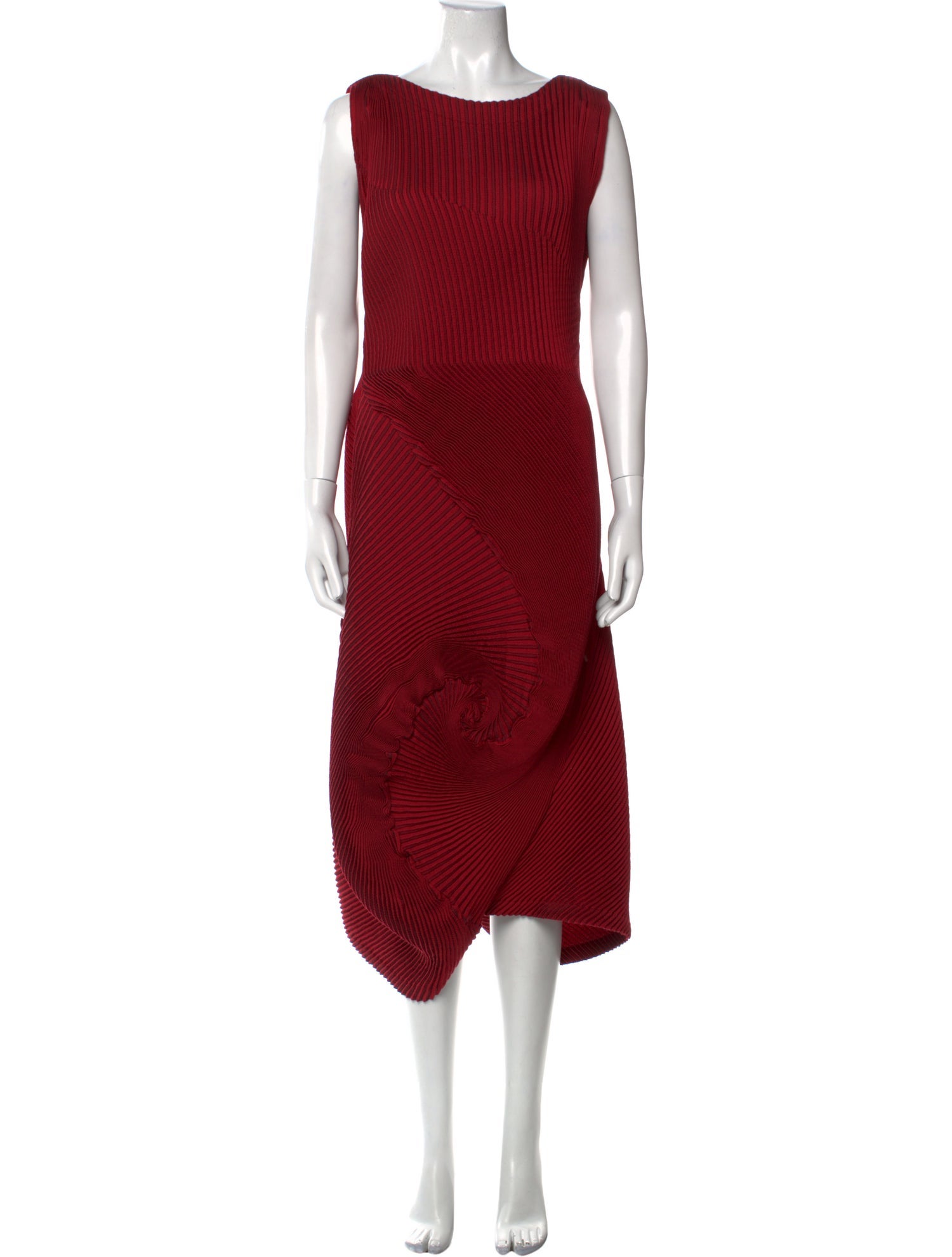 Issey Miyake Bateau Neckline Long Dress