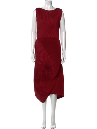 Issey Miyake Bateau Neckline Long Dress