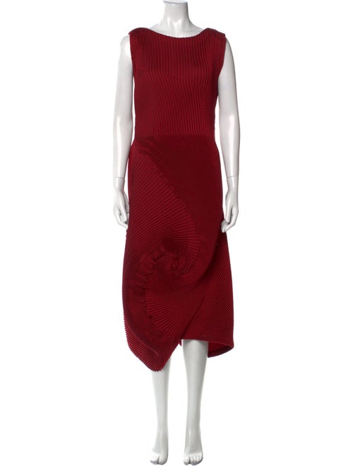 Issey Miyake Bateau Neckline Long Dress