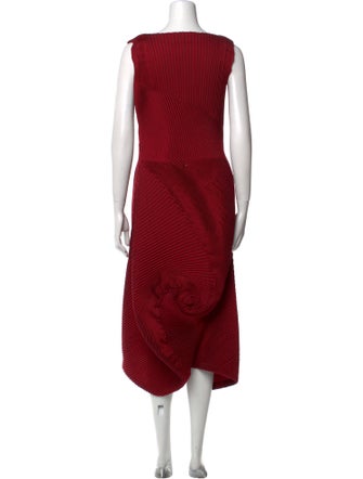Issey Miyake Bateau Neckline Long Dress