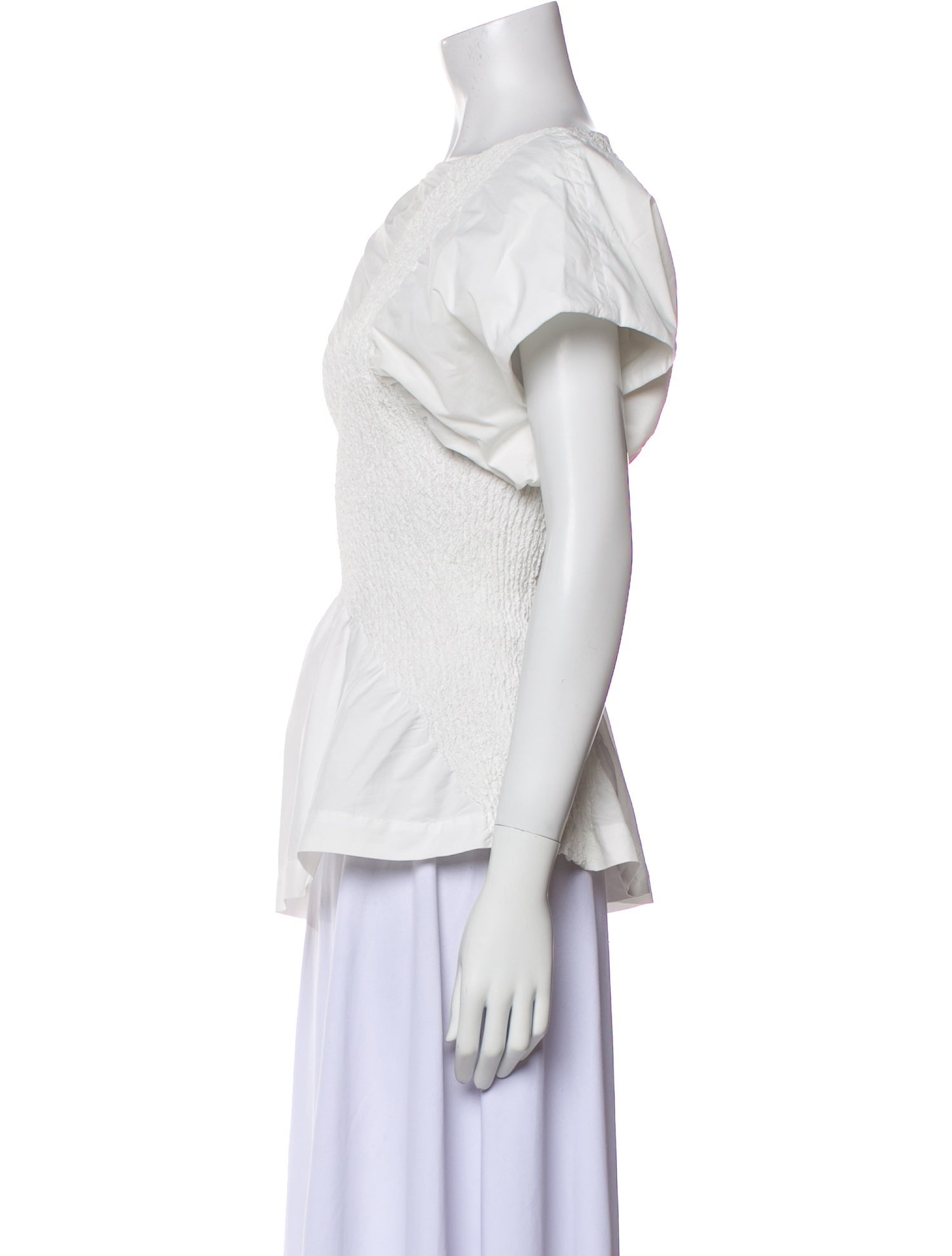 Issey Miyake Bateau Neckline Short Sleeve Top