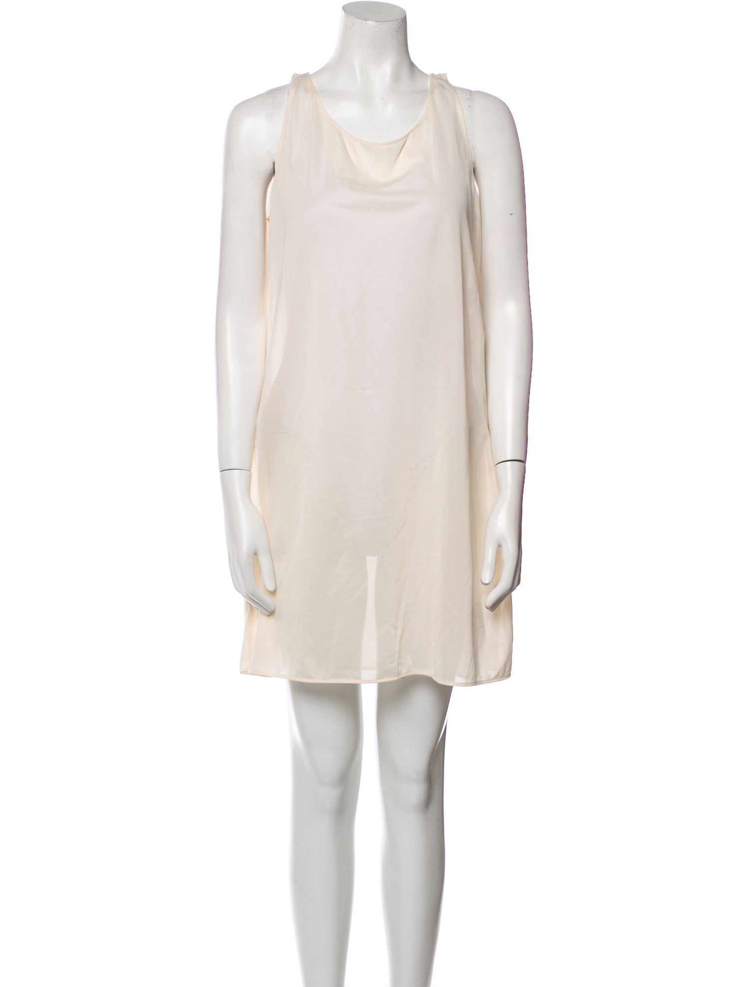 Issey Miyake Cowl Neck Mini Dress
