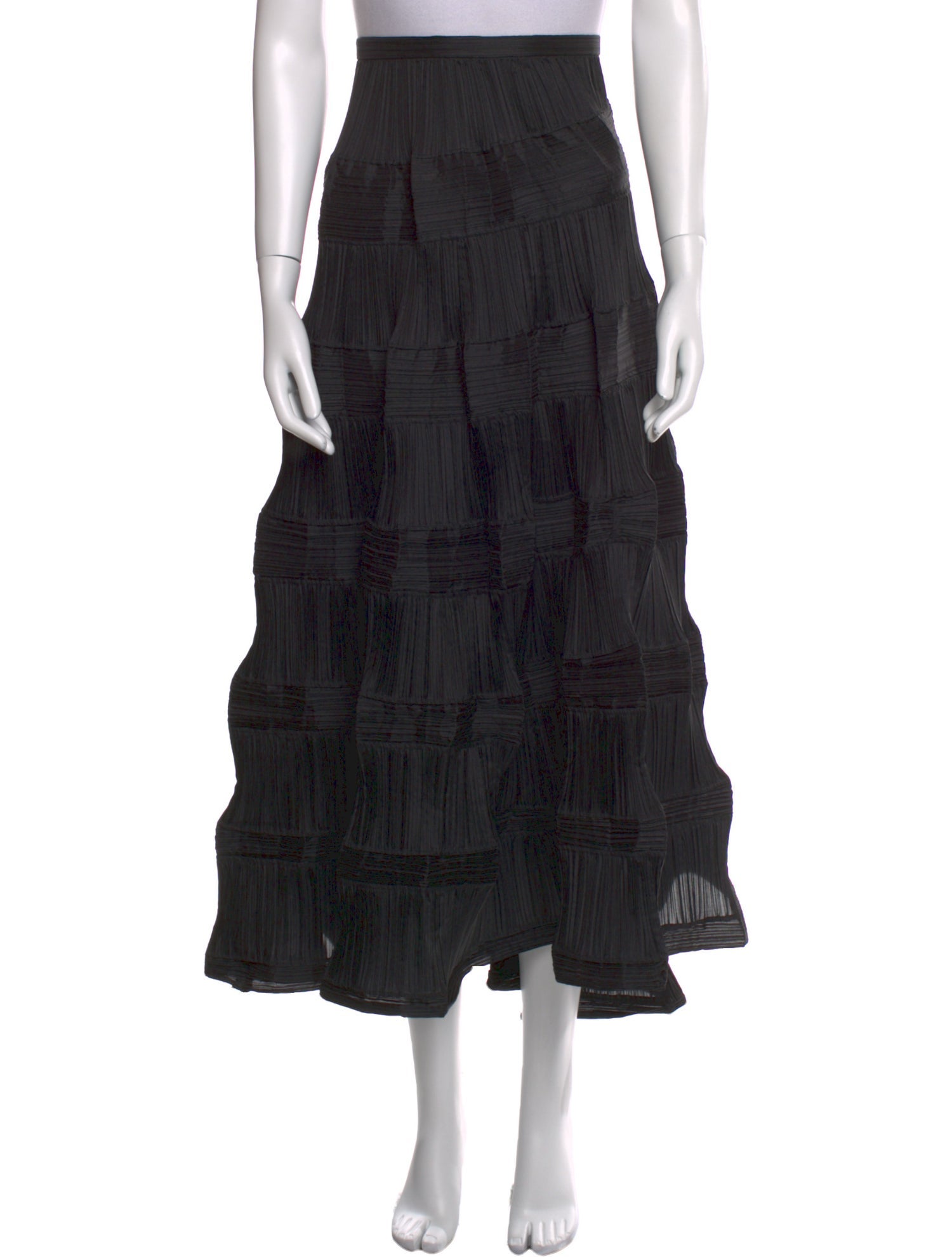 Issey Miyake Pleated Accents Midi Length Skirt