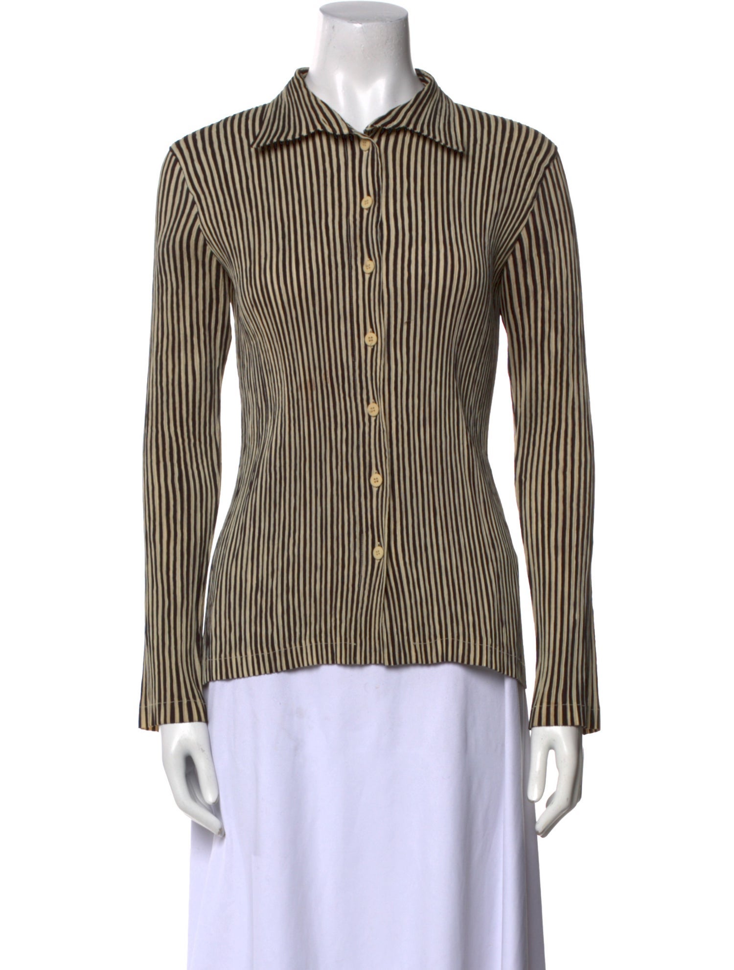 トップス Issey Miyake 03ss Stripe S/S Blouse Issey Miyake 03ss Stripe S/S Blouse | eBay
