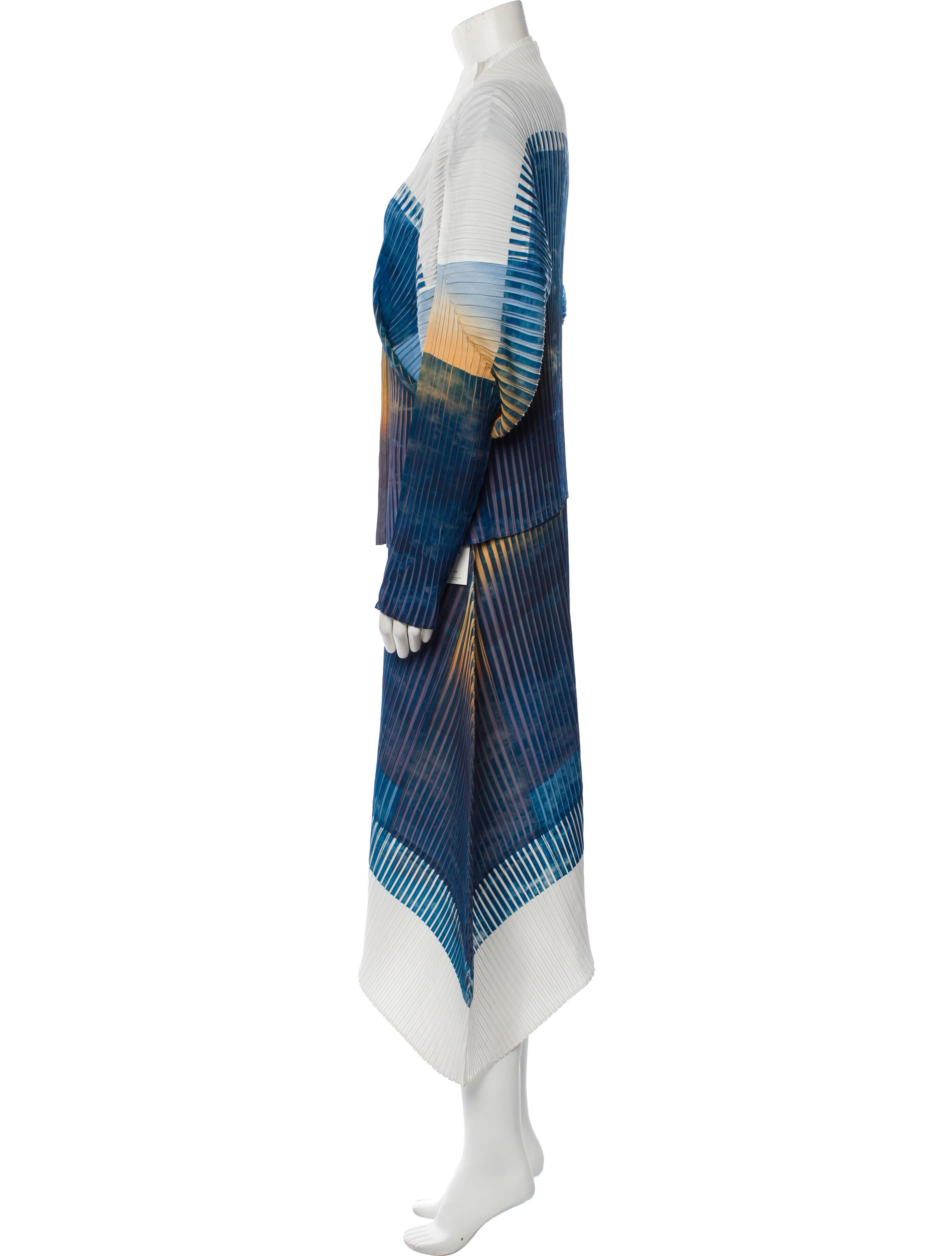 Issey Miyake 2015 Striped Dress Set