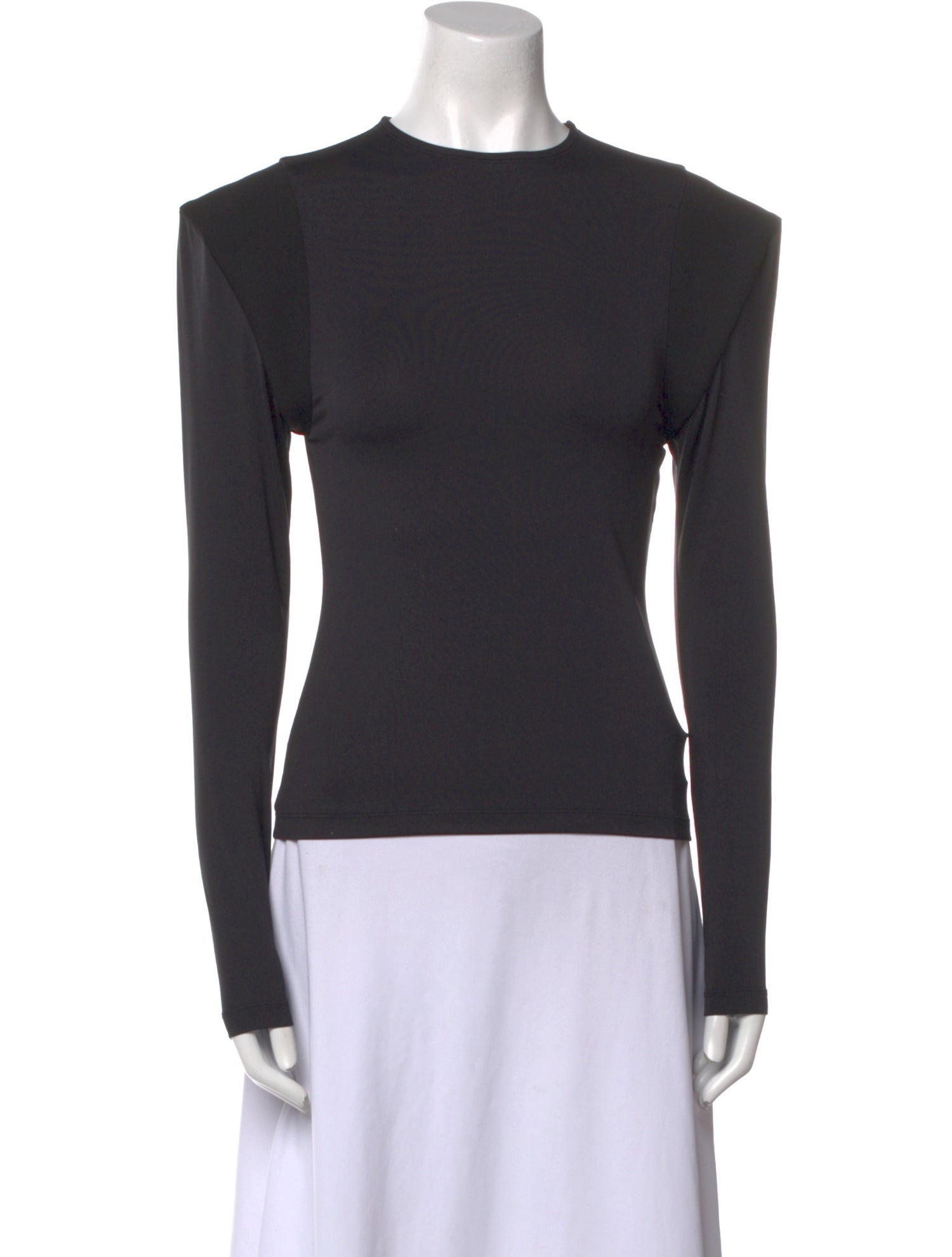 Issey Miyake Crew Neck Long Sleeve Top