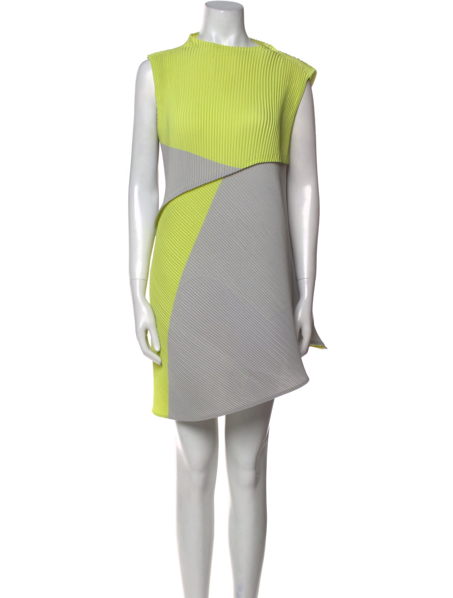 Issey Miyake Striped Mini Dress