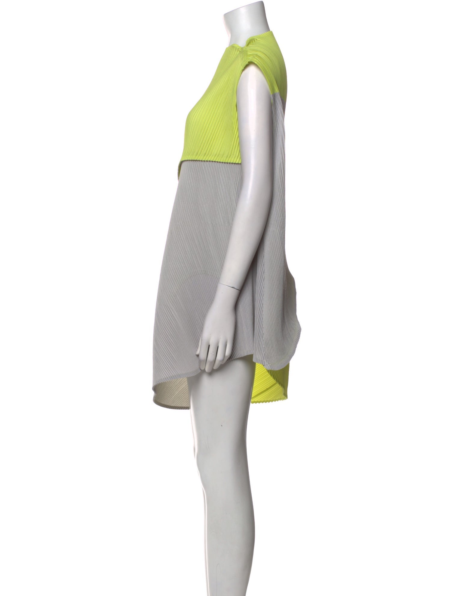 Issey Miyake Striped Mini Dress