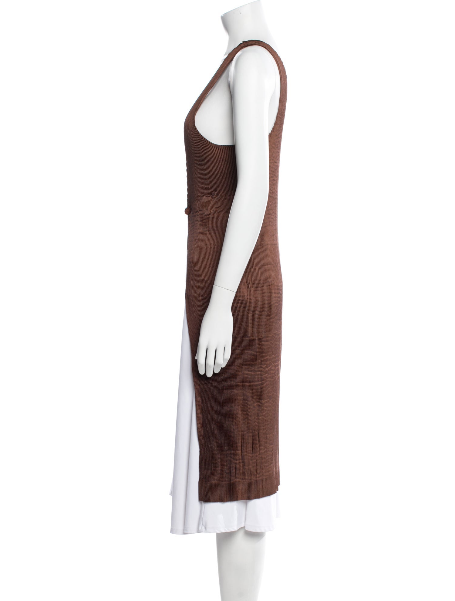 Issey Miyake V-Neck Sleeveless Tunic
