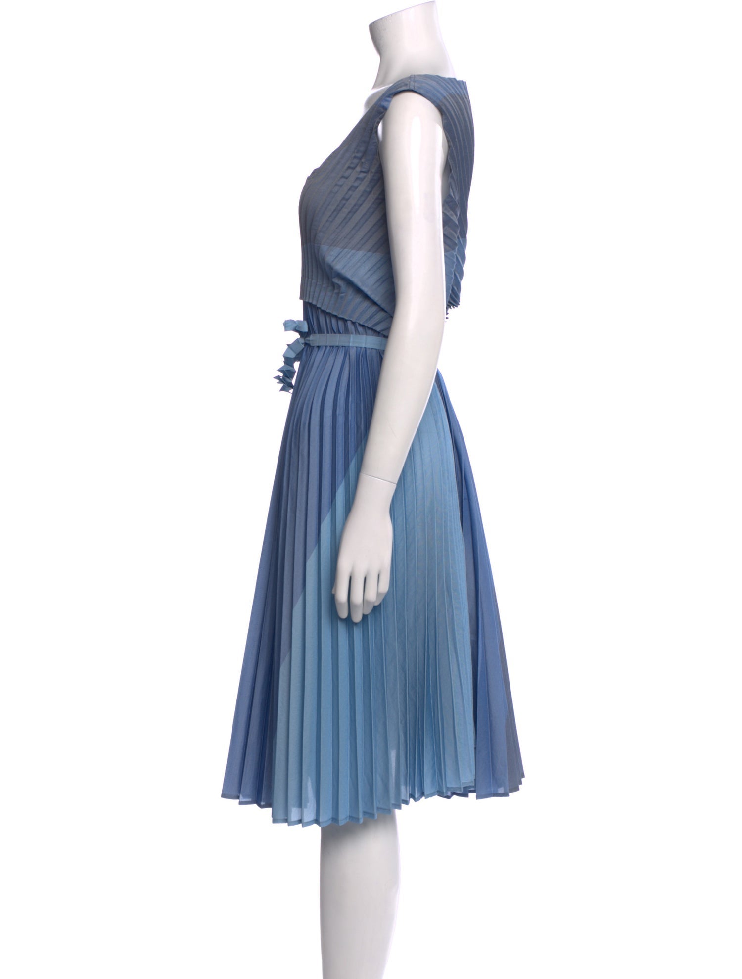 Issey Miyake Scoop Neck Midi Length Dress