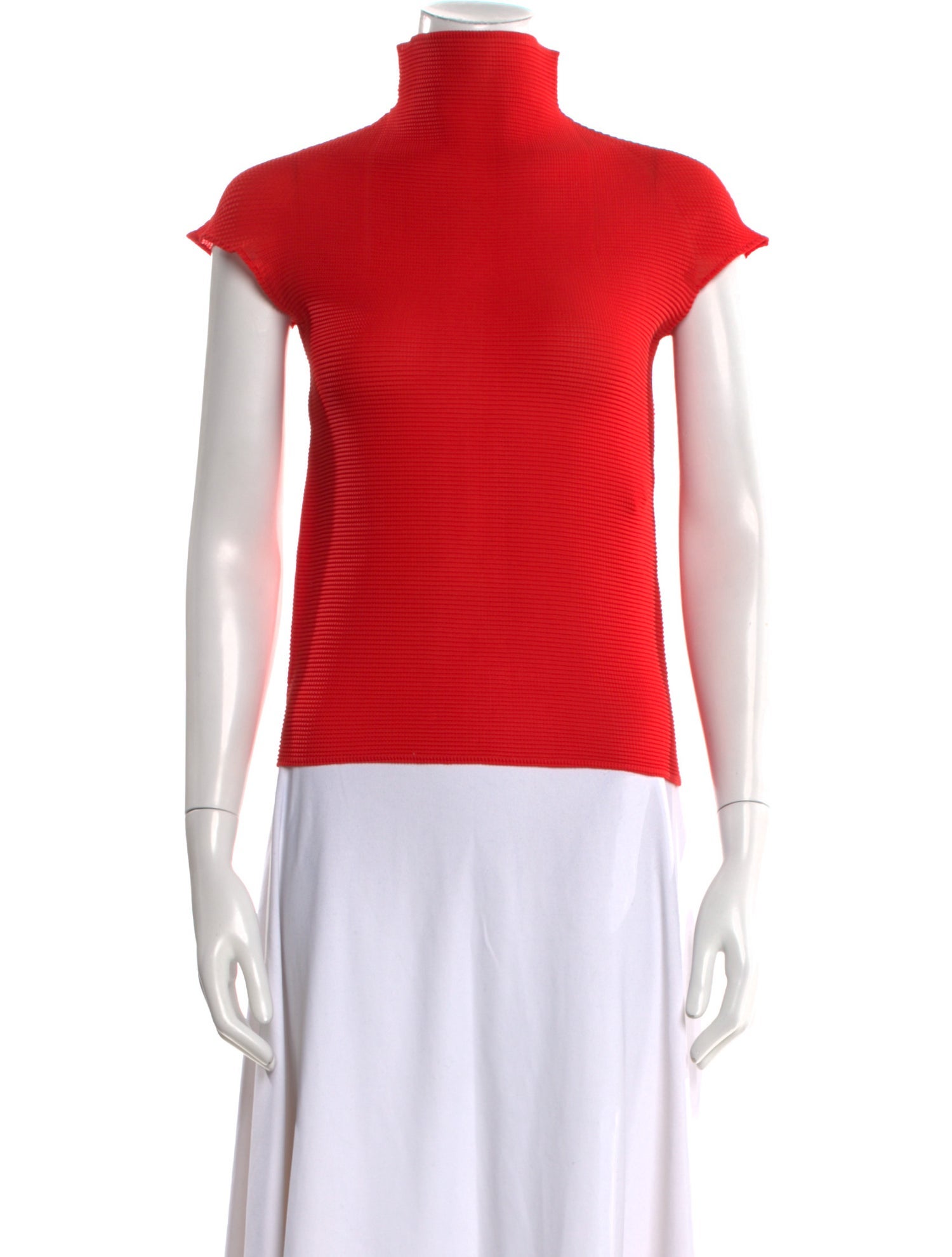 Issey Miyake Turtleneck Short Sleeve Top