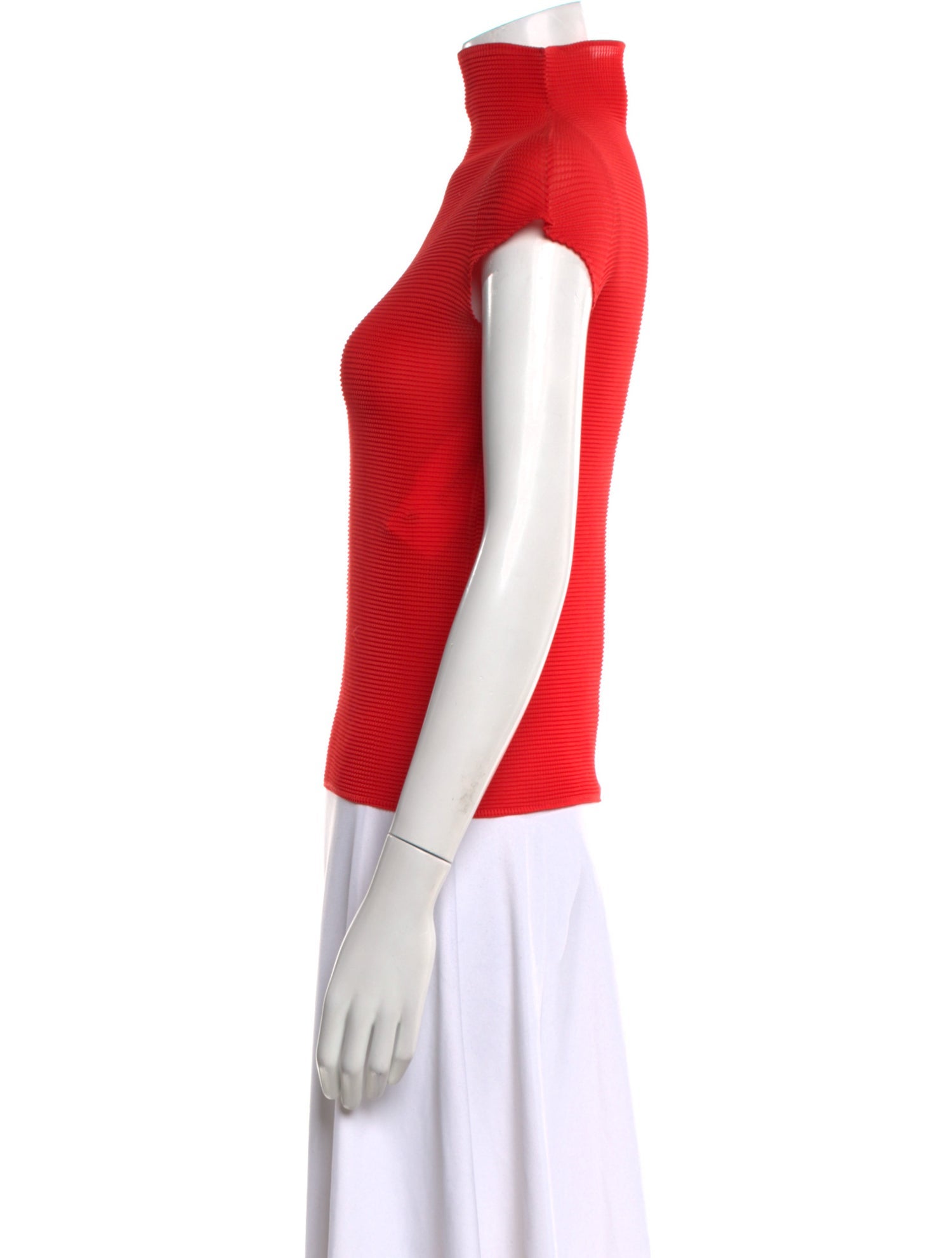 Issey Miyake Turtleneck Short Sleeve Top