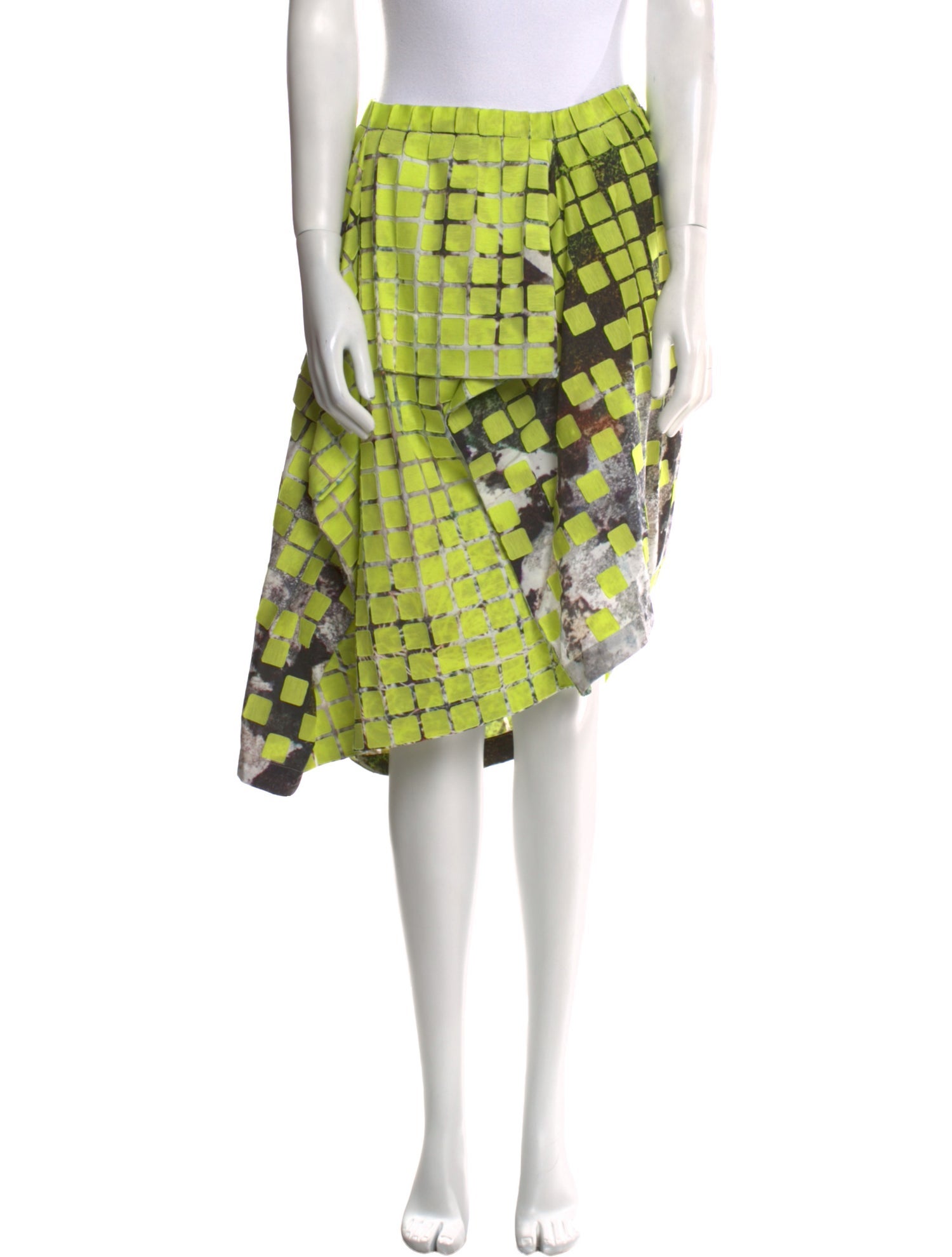 Issey Miyake Printed Knee-Length Skirt