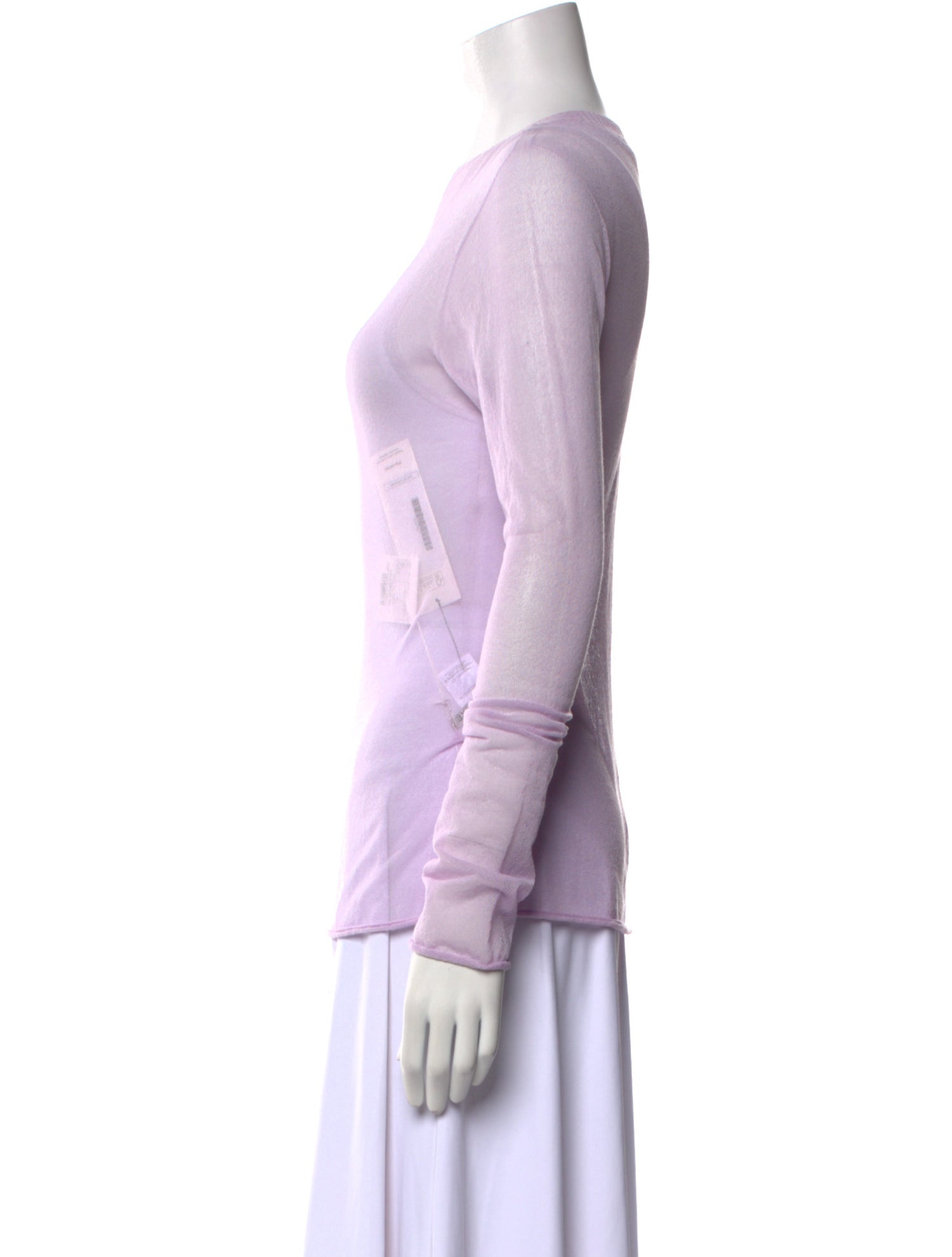 Issey Miyake Crew Neck Long Sleeve Top