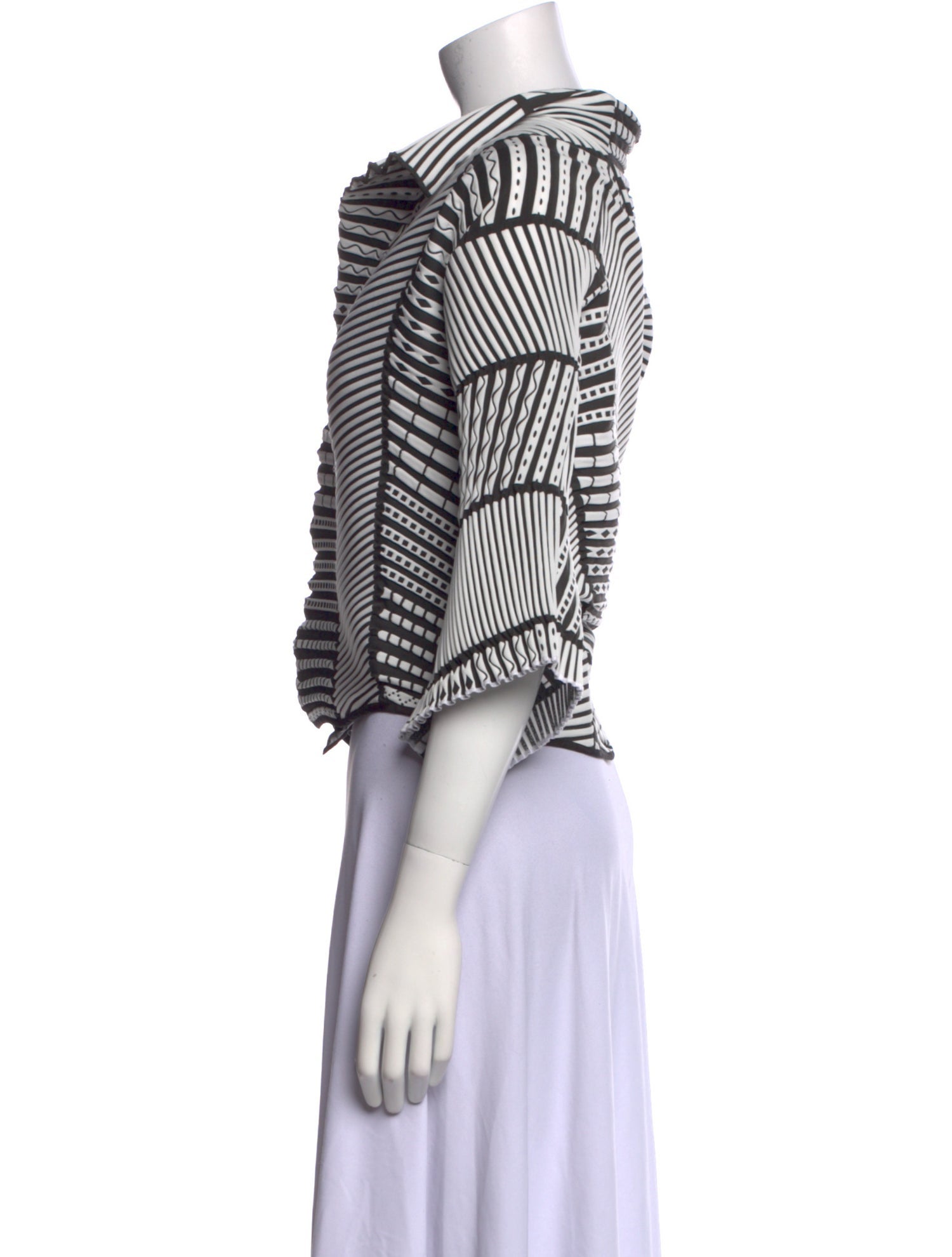 Issey Miyake 2017 Striped Crop Top