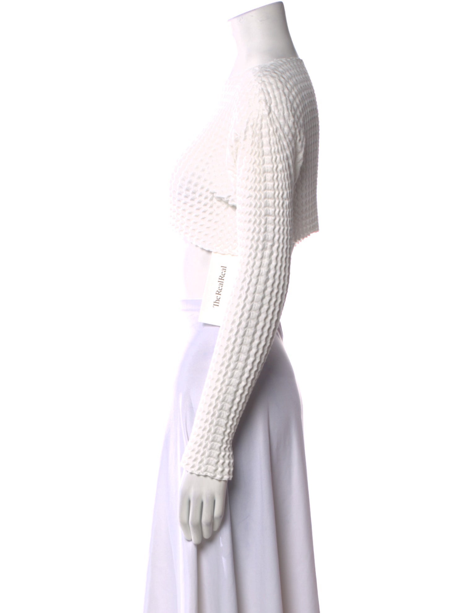 Issey Miyake 2022 Bateau Neckline Crop Top