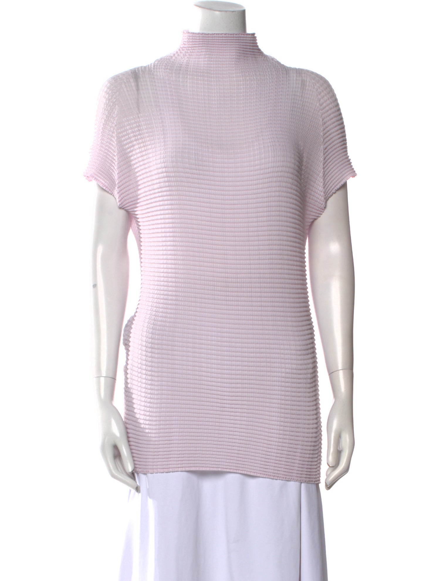 Issey Miyake Mock Neck Short Sleeve Top w/ Tags