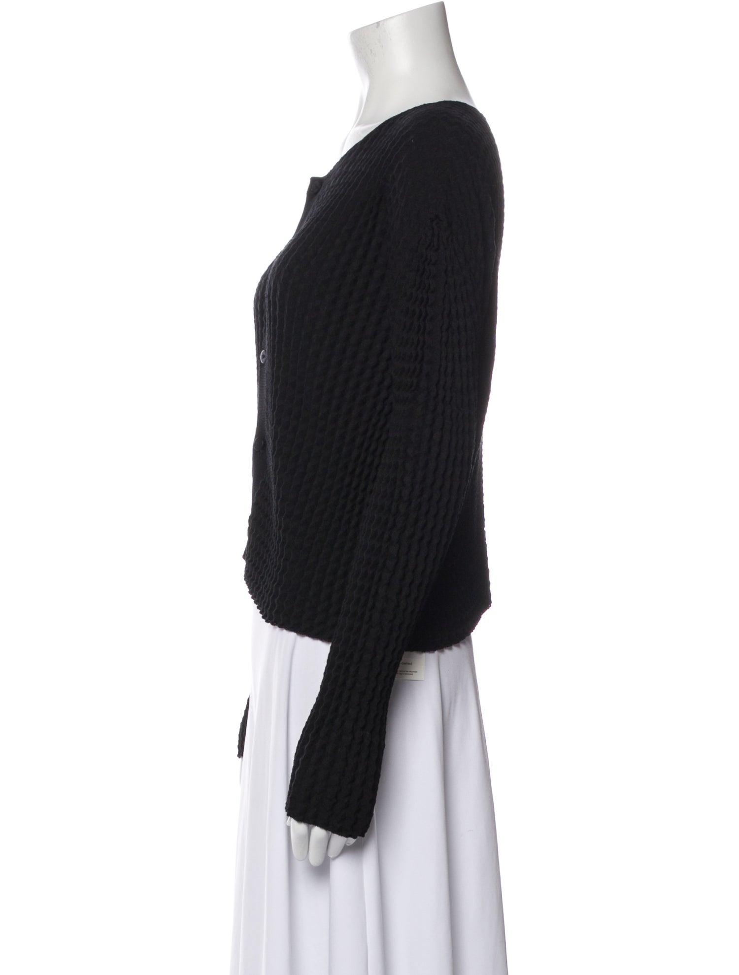 Issey Miyake Scoop Neck Long Sleeve Top