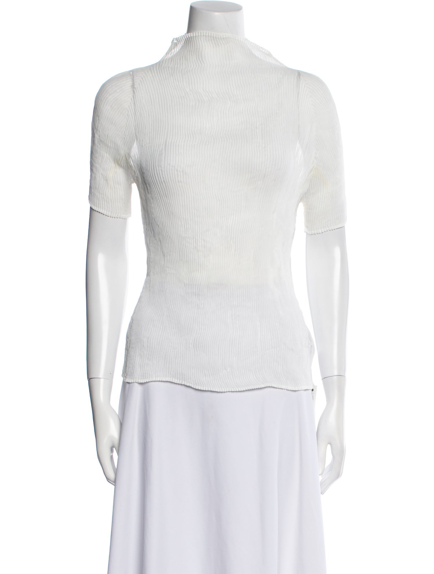 Issey Miyake 2013 Mock Neck Top