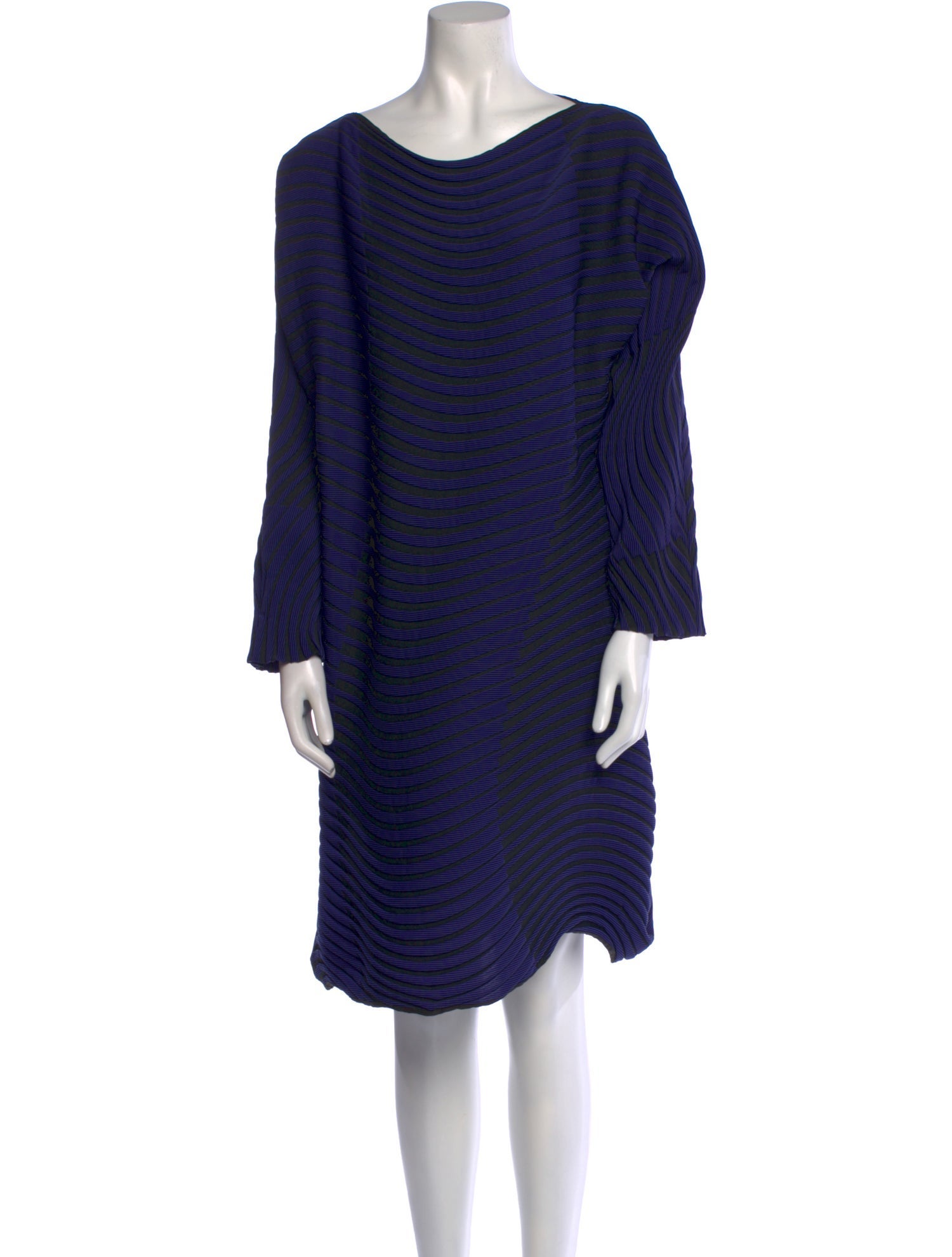 Issey Miyake Striped Mini Dress