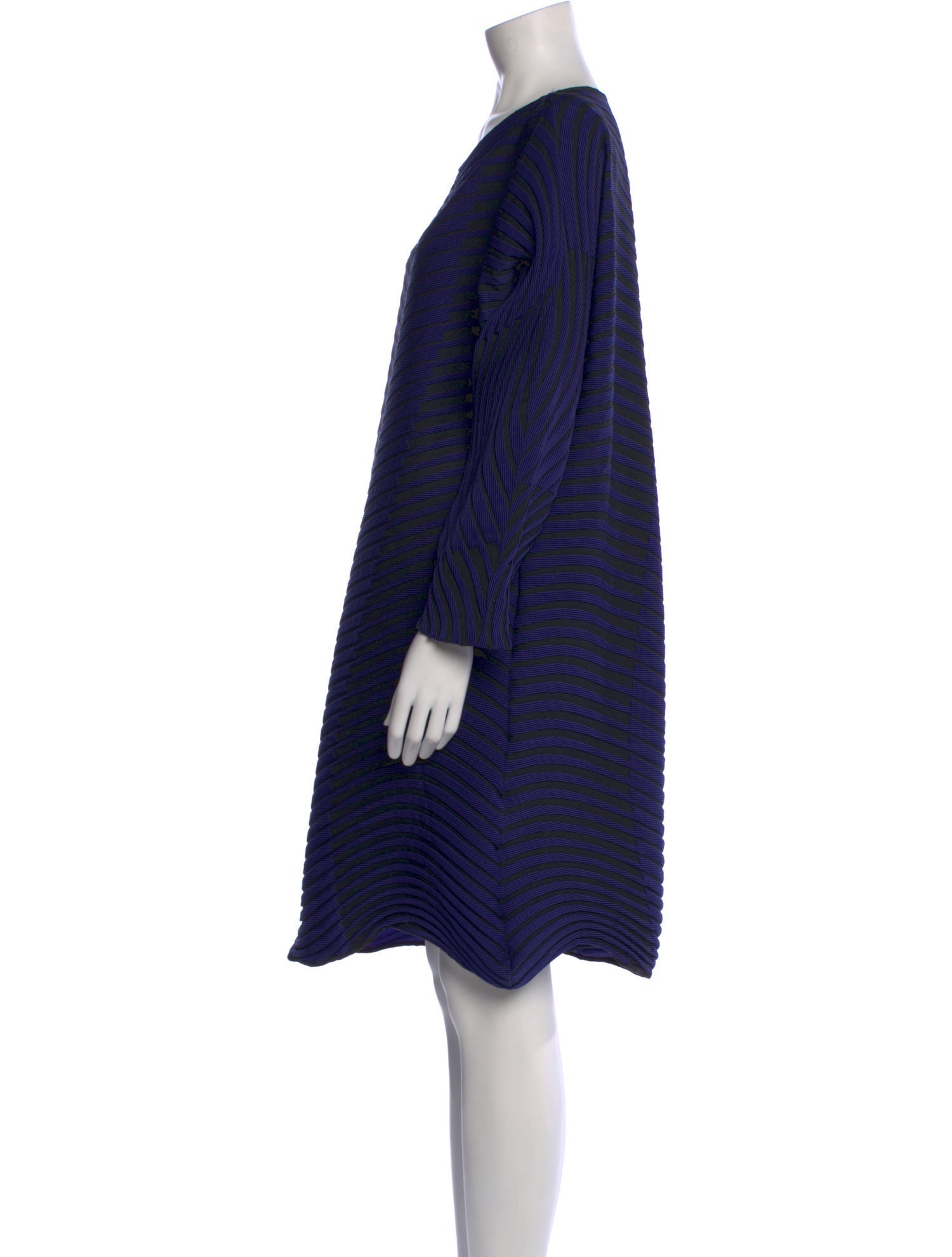 Issey Miyake Striped Mini Dress