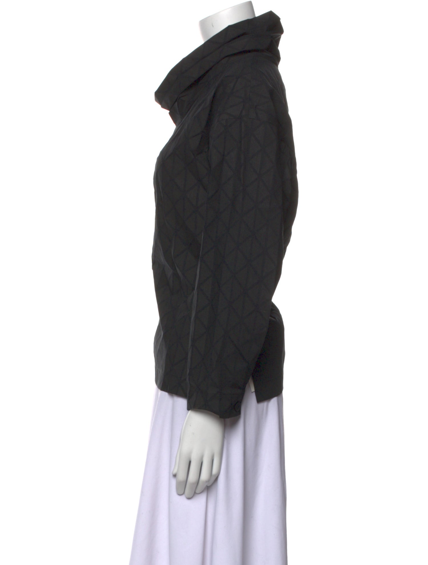 Issey Miyake Cowl Neck Long Sleeve Sweatshirt