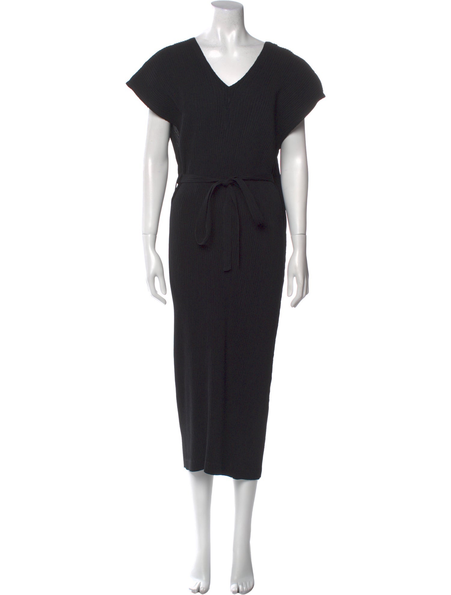 Issey Miyake V-Neck Long Dress