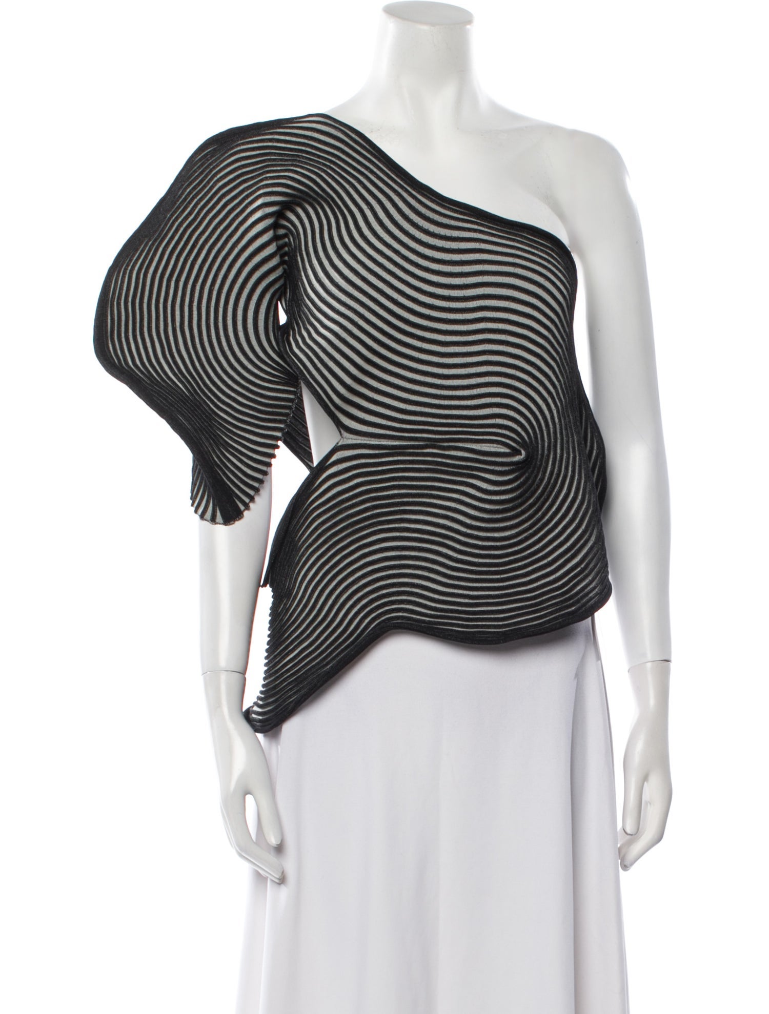 Issey Miyake 2022 Striped Crop Top