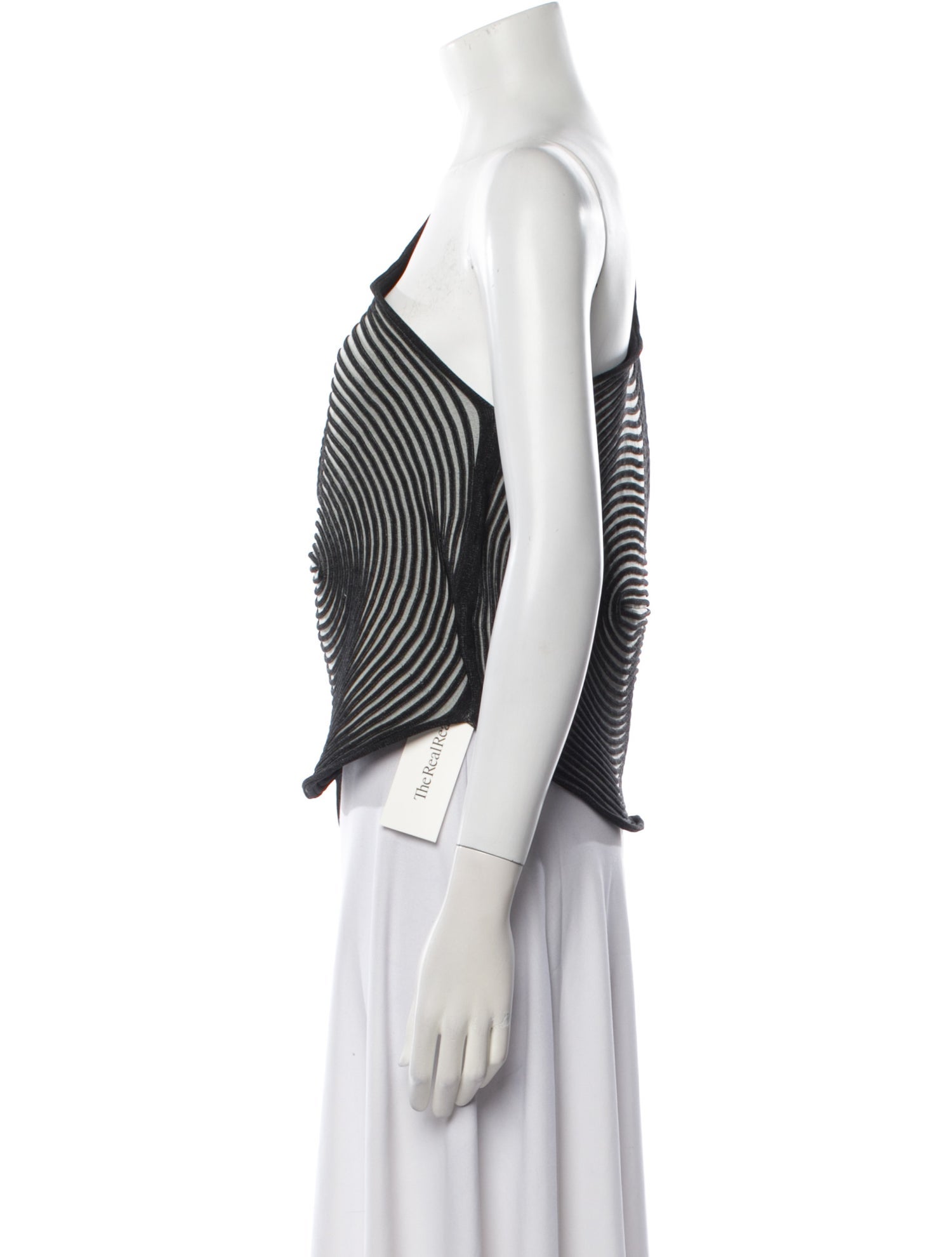 Issey Miyake 2022 Striped Crop Top