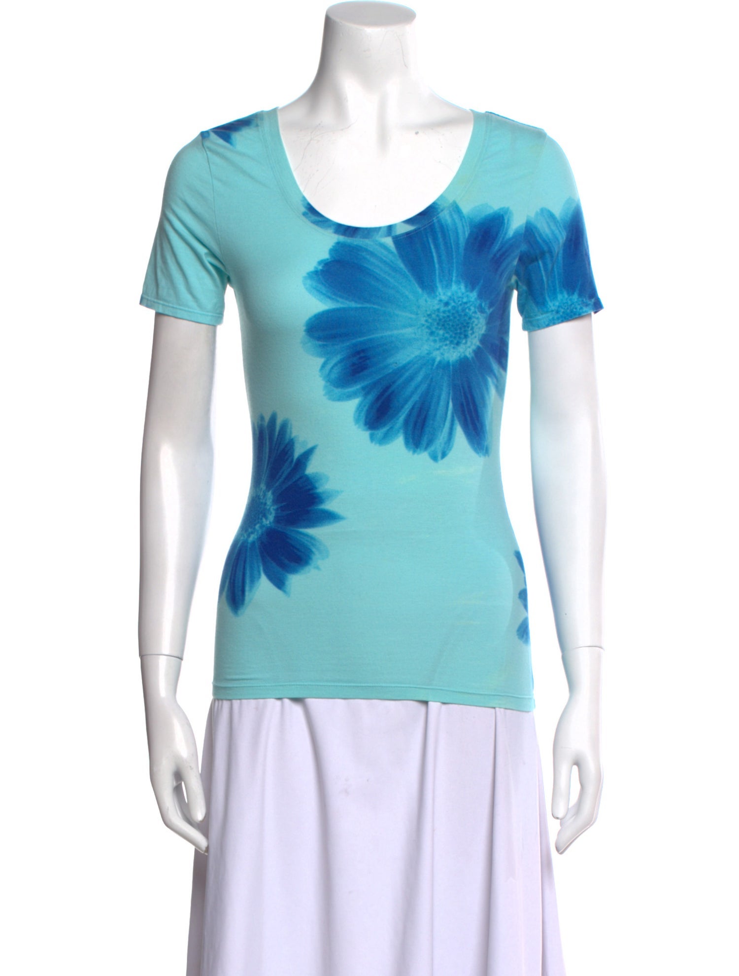 Issey Miyake Graphic Print Scoop Neck T-Shirt
