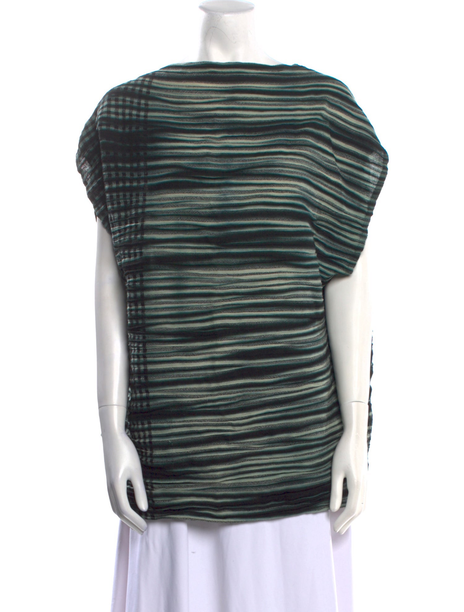 Issey Miyake Wool Striped Tunic