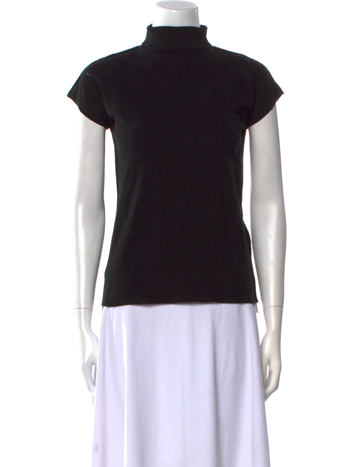 Issey Miyake Nylon Mock Neck Top