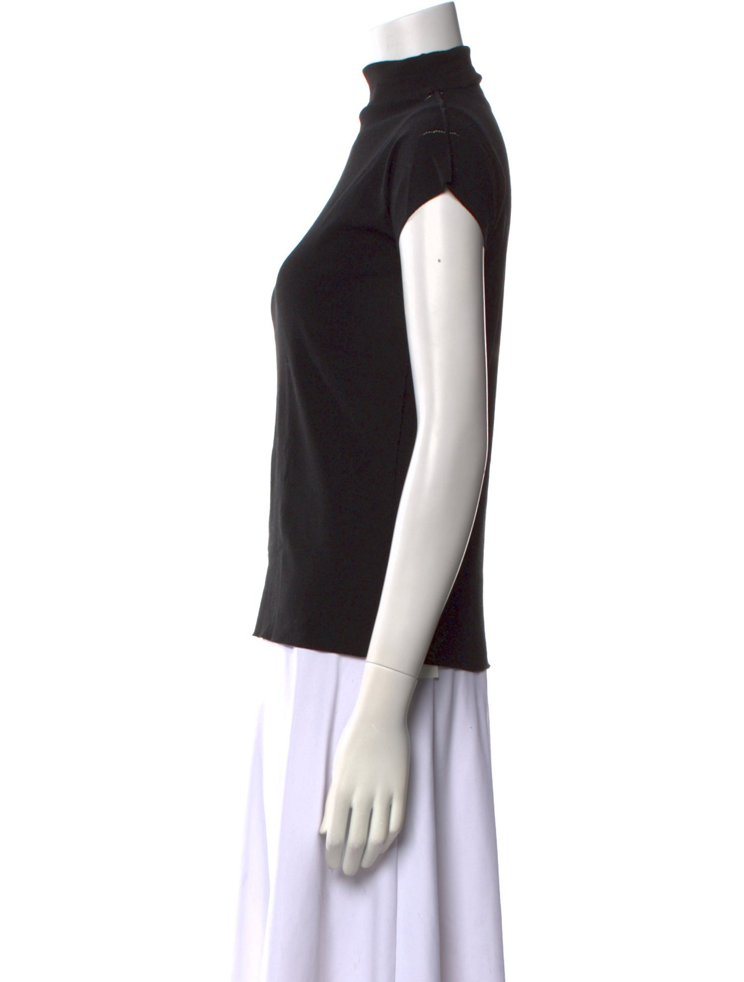 Issey Miyake Nylon Mock Neck Top