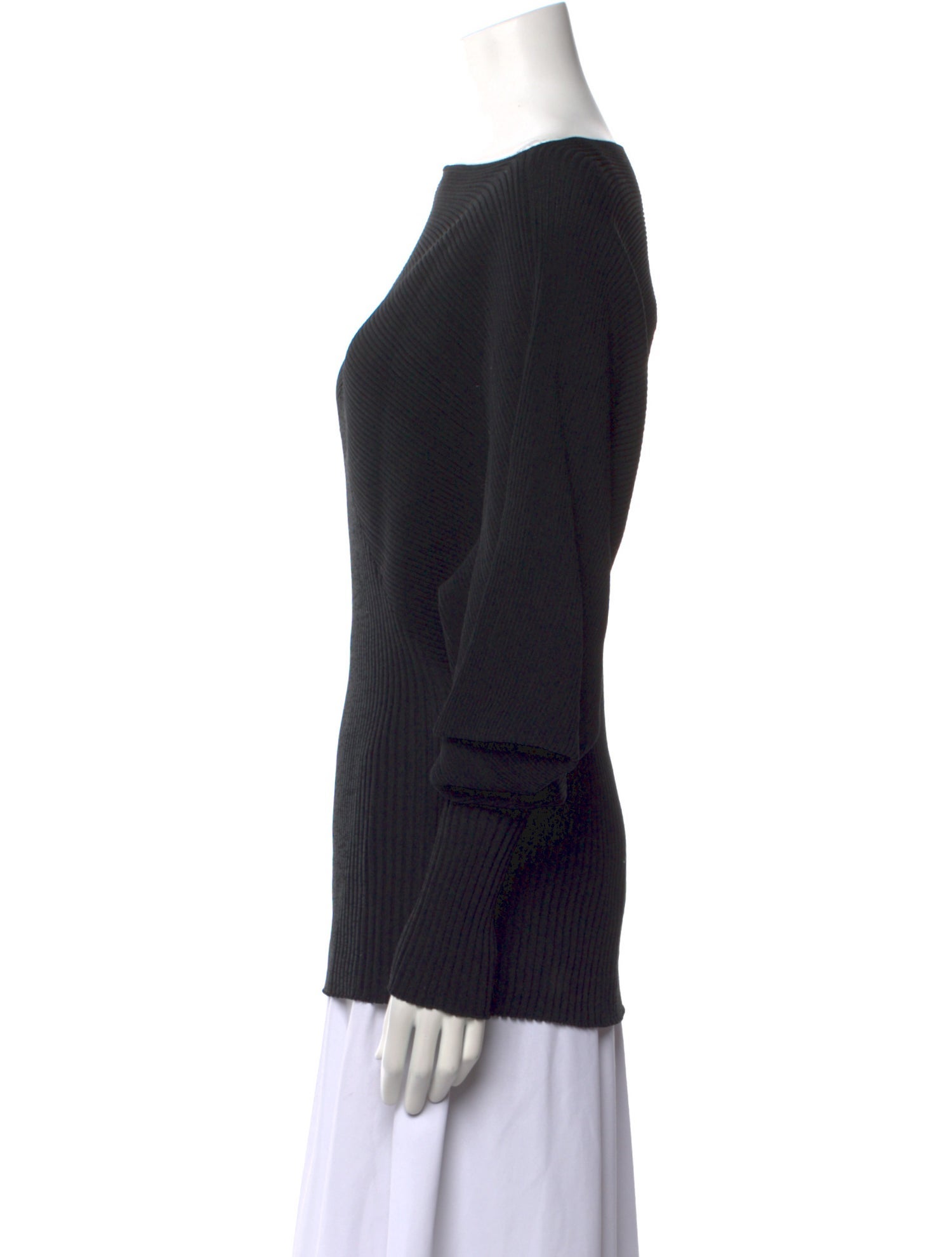 Issey Miyake Bateau Neckline Long Sleeve Top