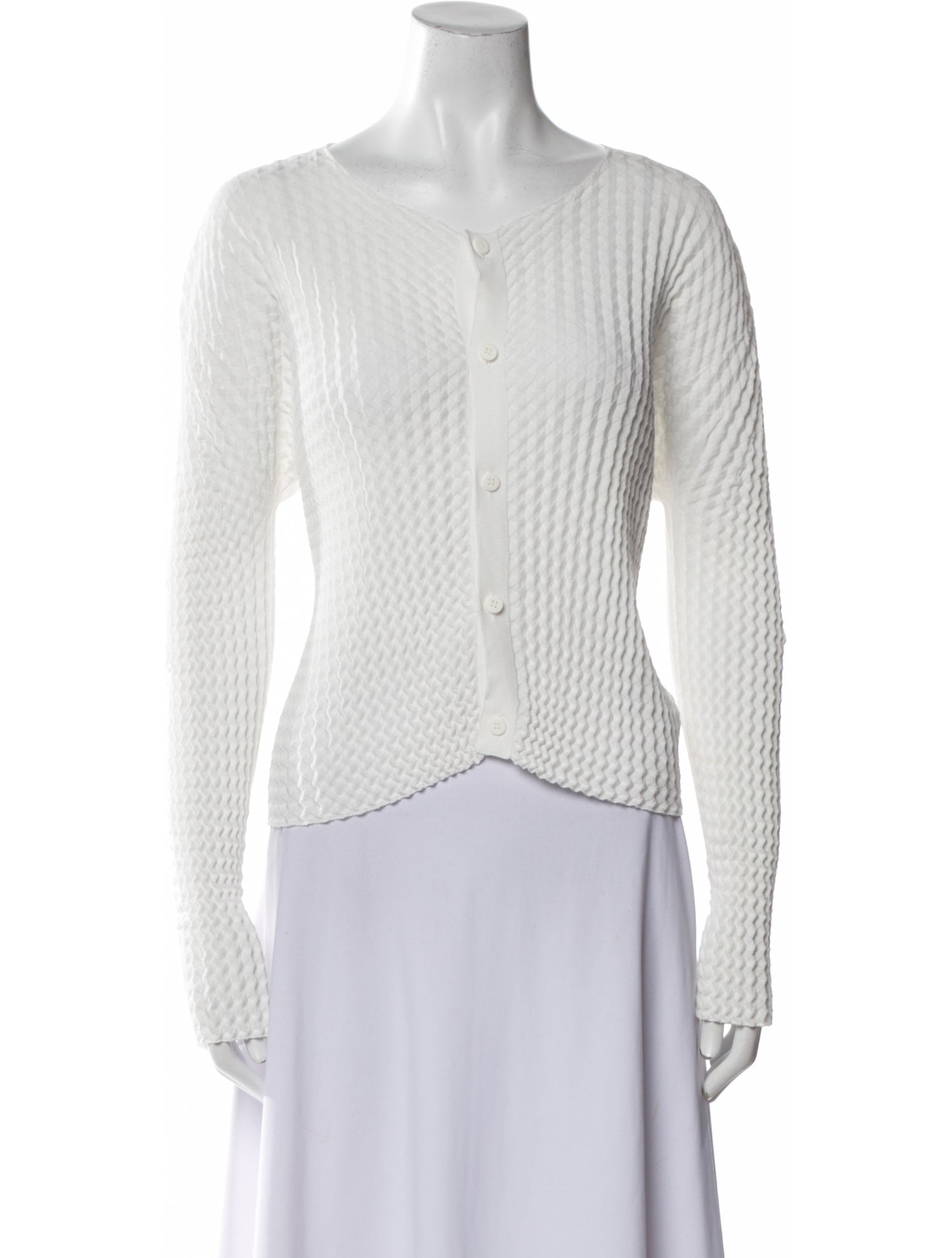 Issey Miyake Scoop Neck Long Sleeve Crop Top w/ Tags